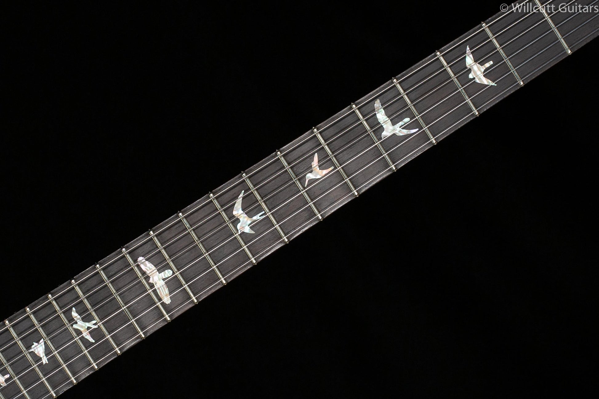 PRS Wood Library Custom 24 "Fatback" Faded Grey Black Artist Top Flamed Maple Neck