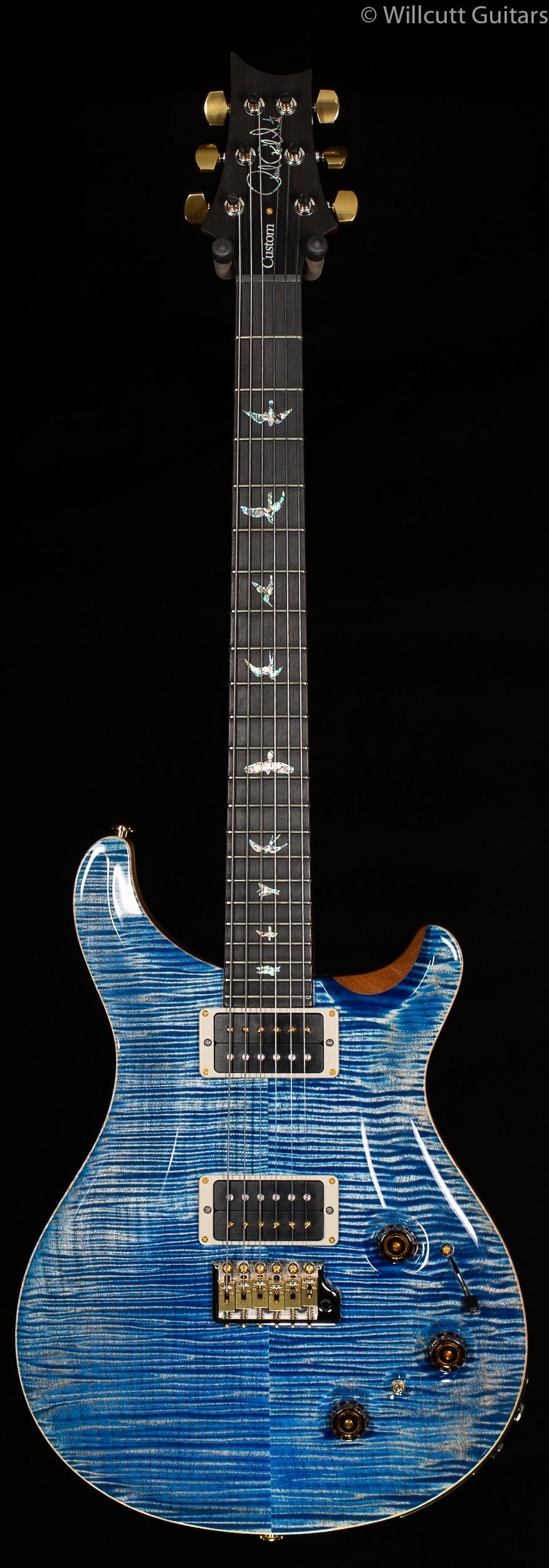 PRS Custom 22 Piezo Flame Maple Artist Top Faded Blue Jean