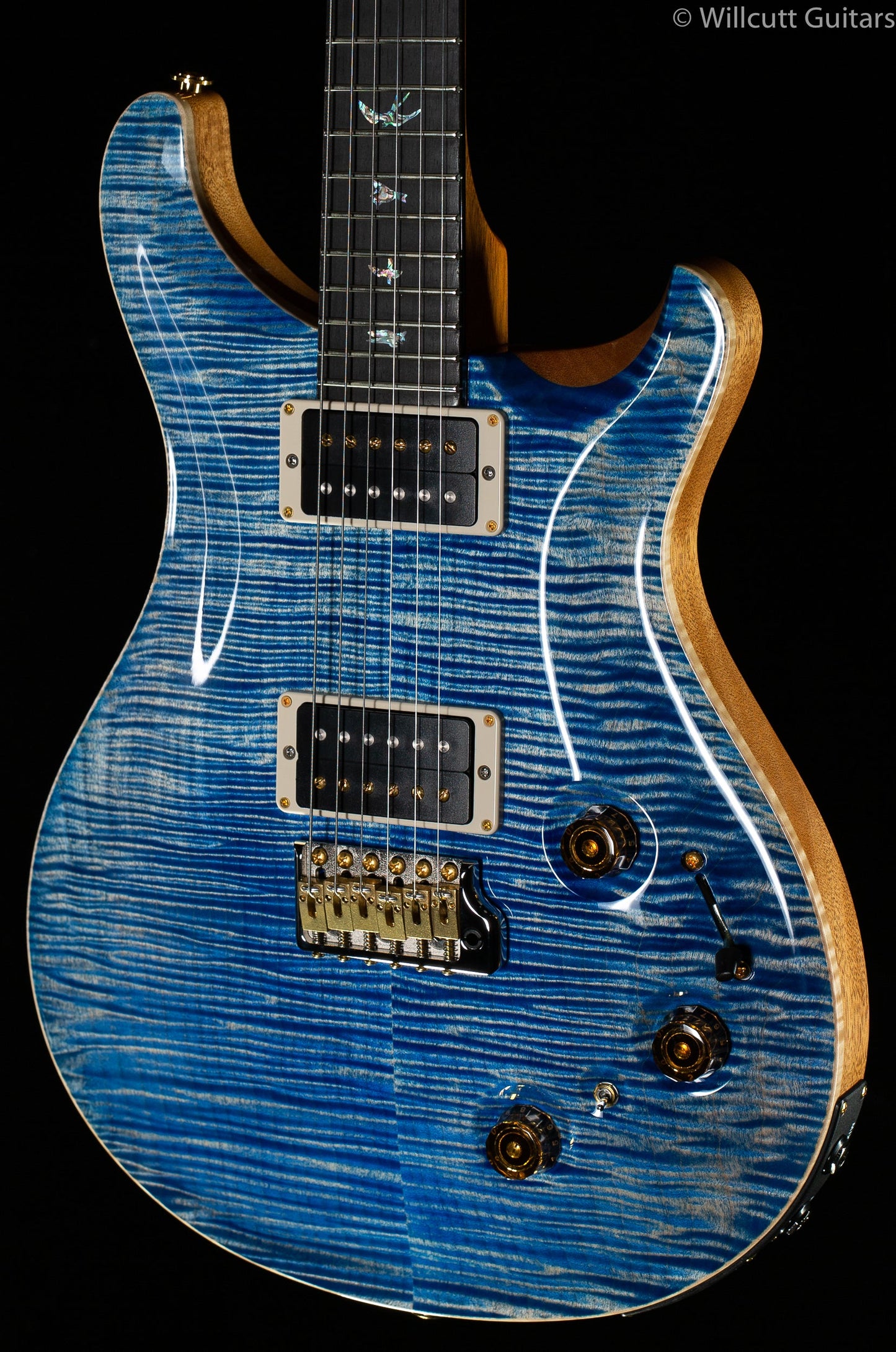 PRS Custom 22 Piezo Flame Maple Artist Top Faded Blue Jean