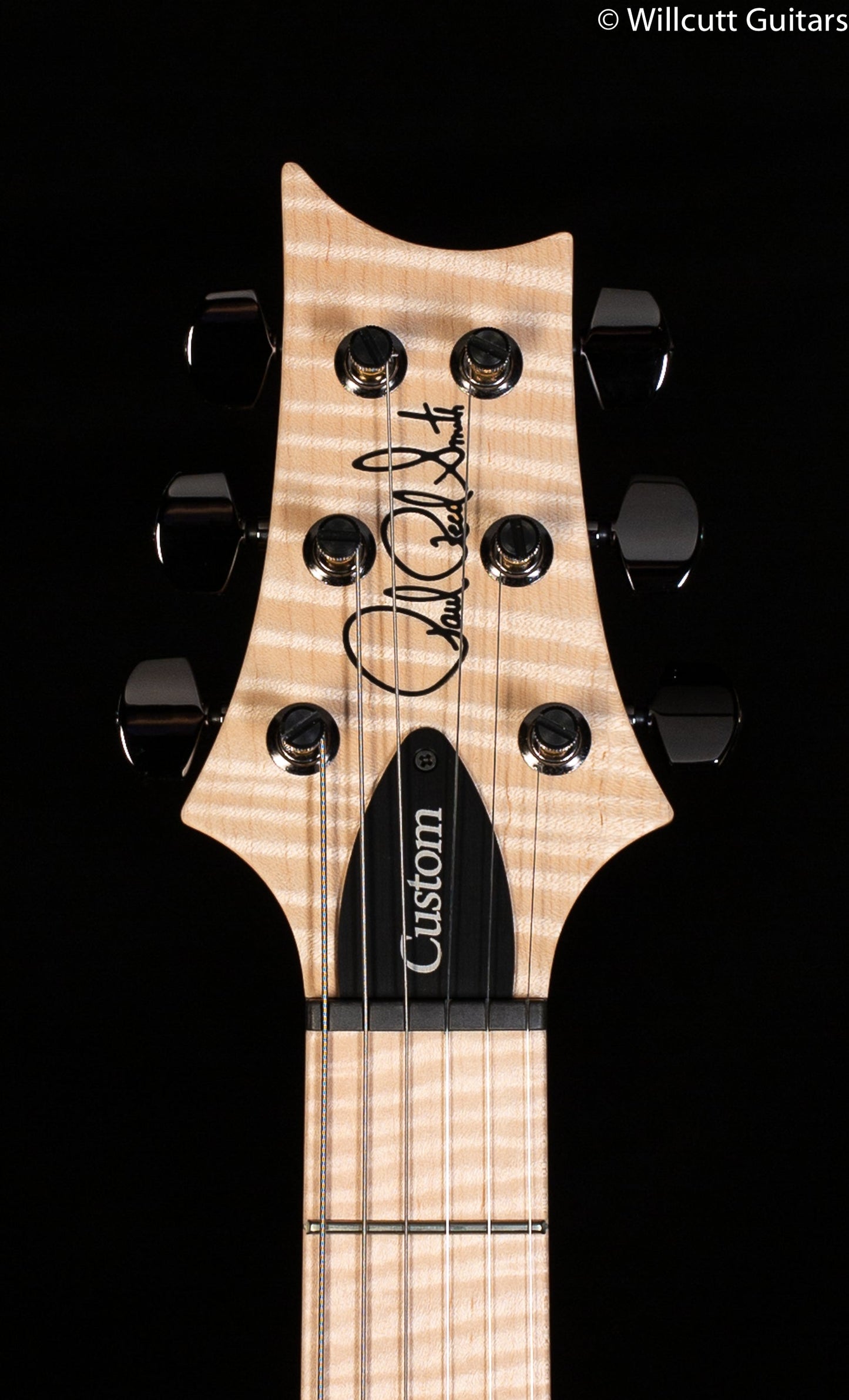 PRS Custom 24 10 Top Blue Fade Wrap Flame Maple Neck