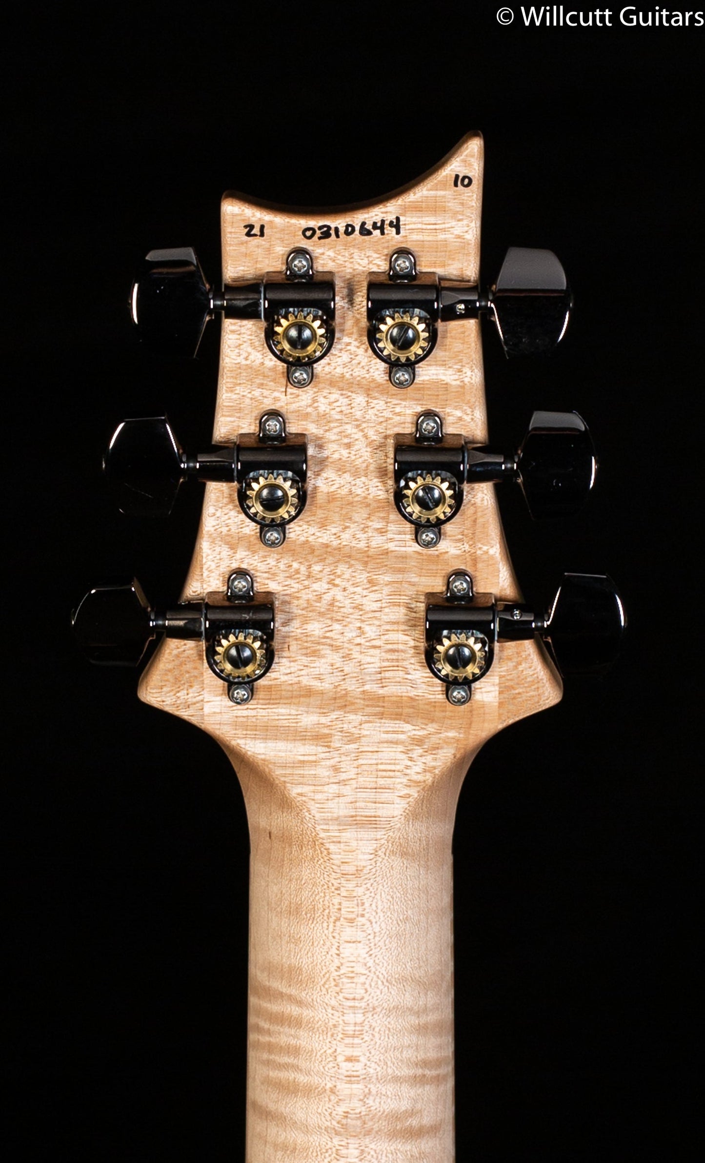PRS Custom 24 10 Top Blue Fade Wrap Flame Maple Neck