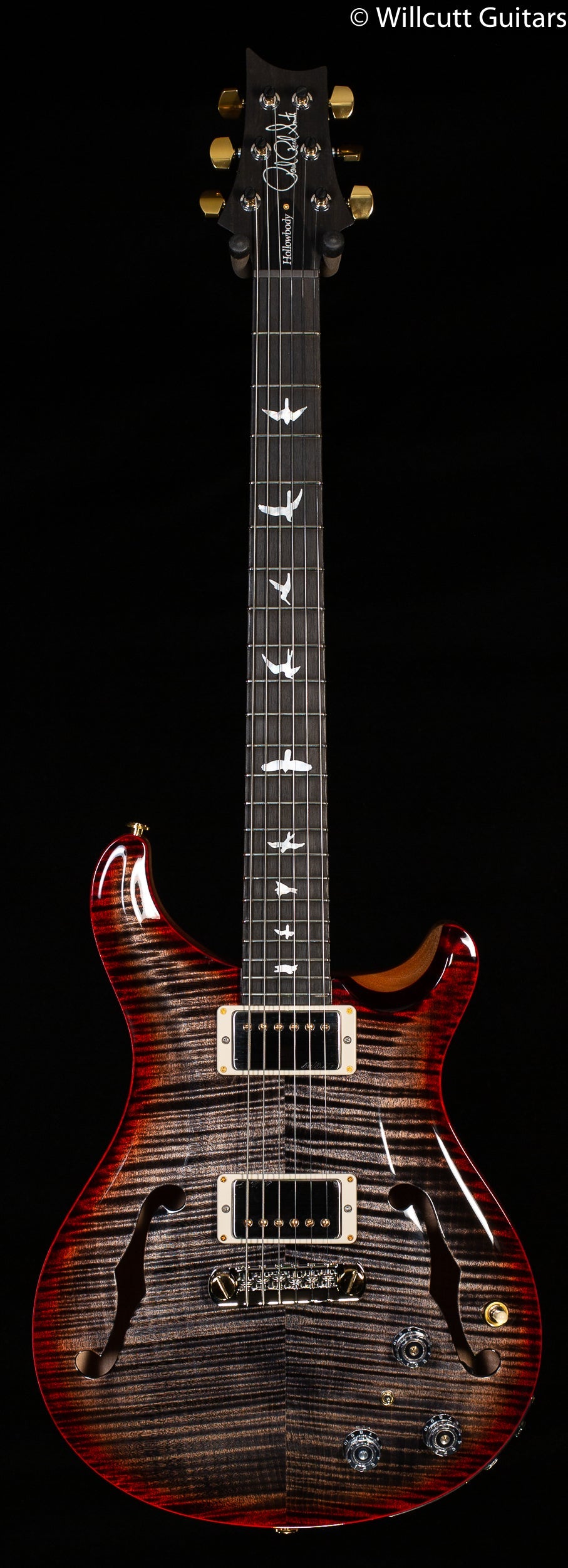 PRS Hollowbody II Piezo Wood Library Edition Charcoal Cherry Wrapburst