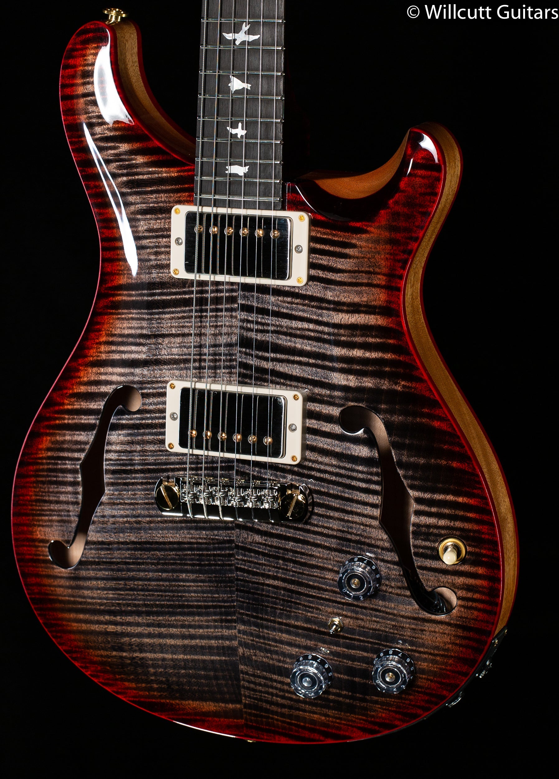 PRS Hollowbody II Piezo Wood Library Edition Charcoal Cherry Wrapburst