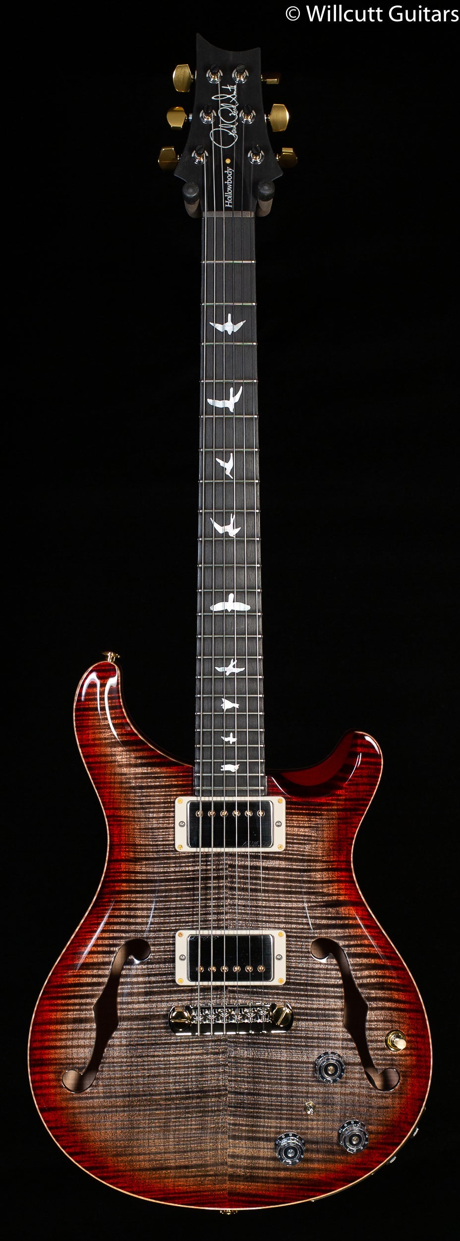 PRS Hollowbody II Piezo Wood Library Edition Charcoal Cherry Burst