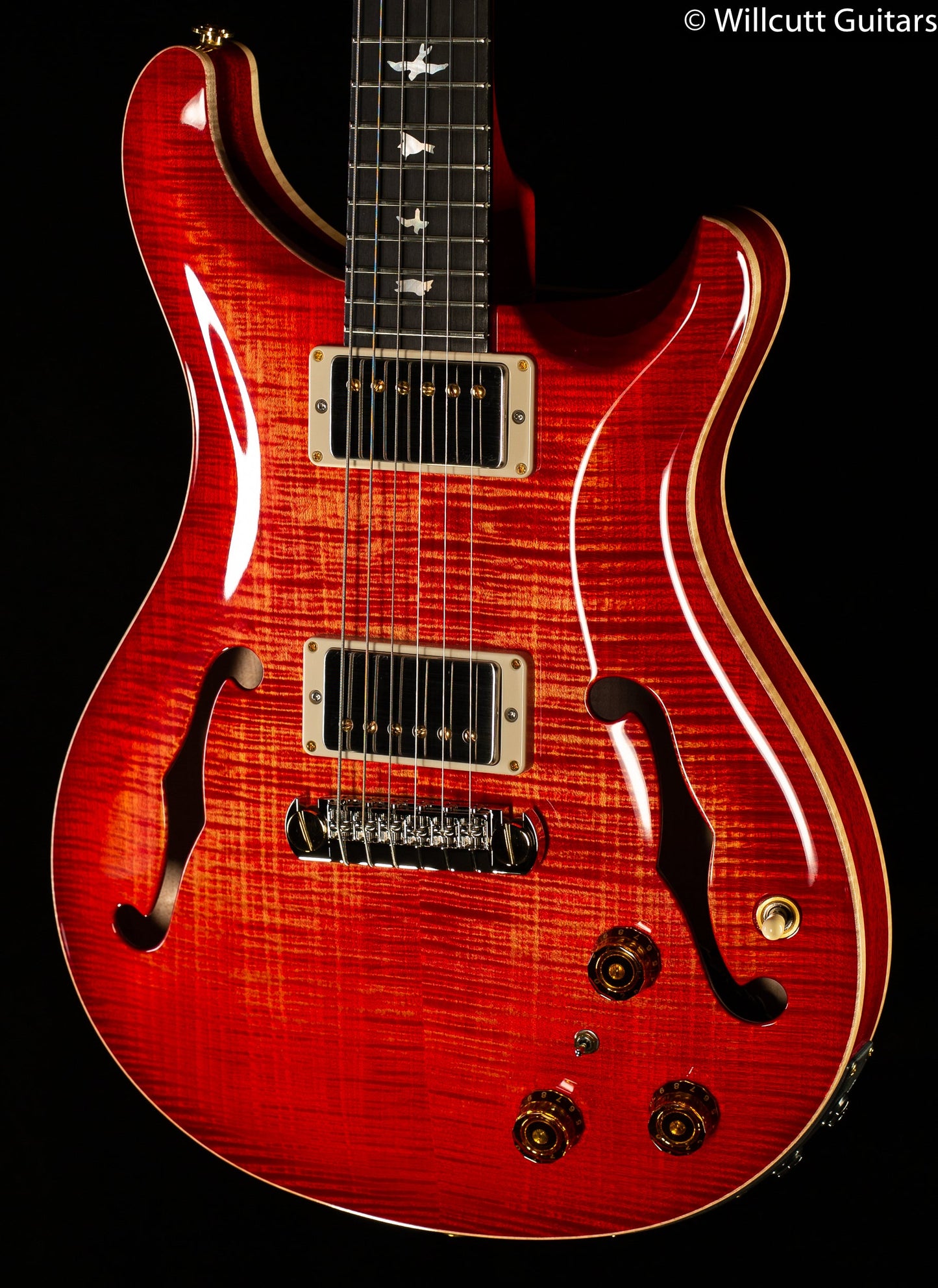 PRS Hollowbody II Piezo Wood Library Edition Blood Orange