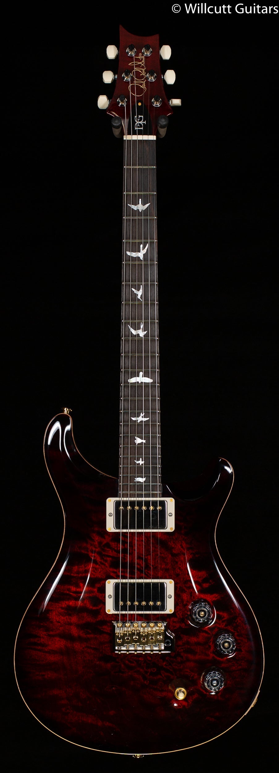 PRS DGT Wood Library Edition Fire Red Burst Brazilian Fretboard