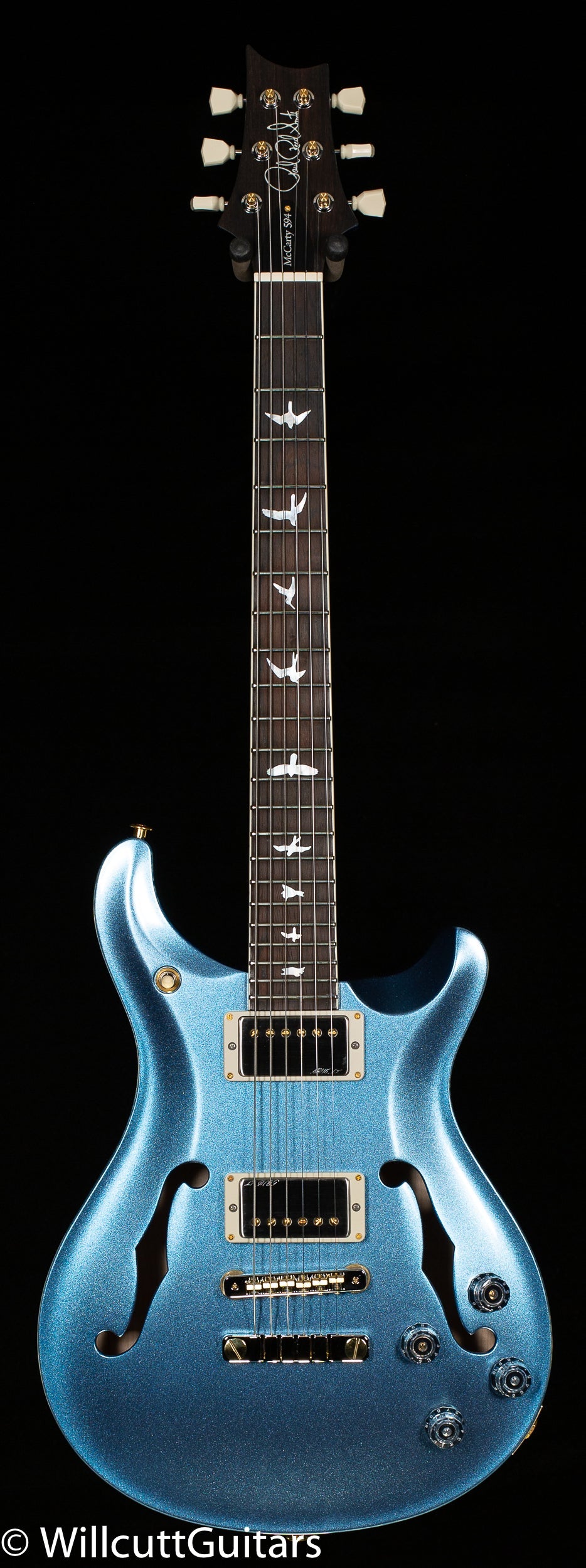 PRS Hollowbody II 594 Wood Library Edition Frost River Blue