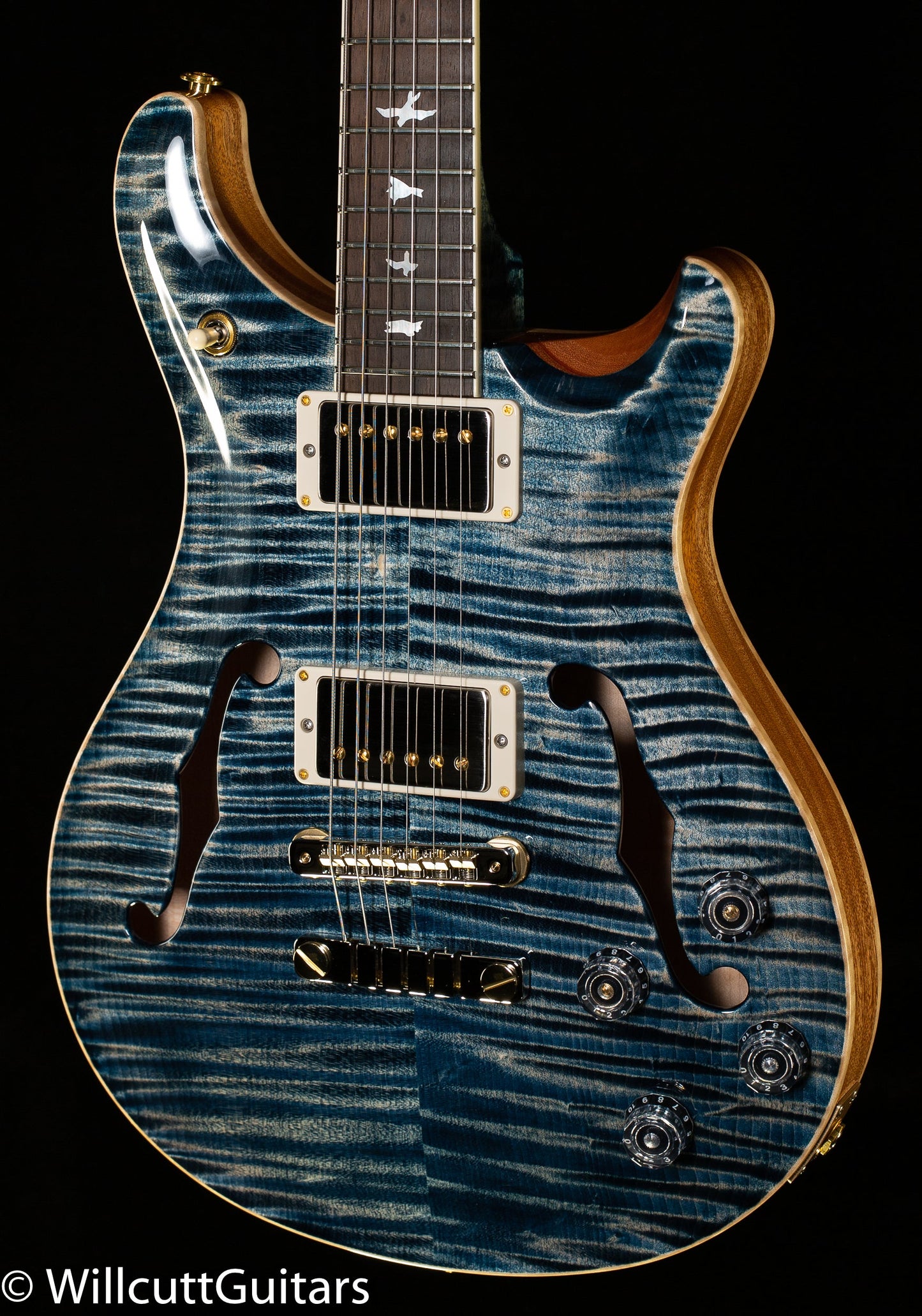 PRS Hollowbody II 594 Wood Library Edition Faded Whale Blue