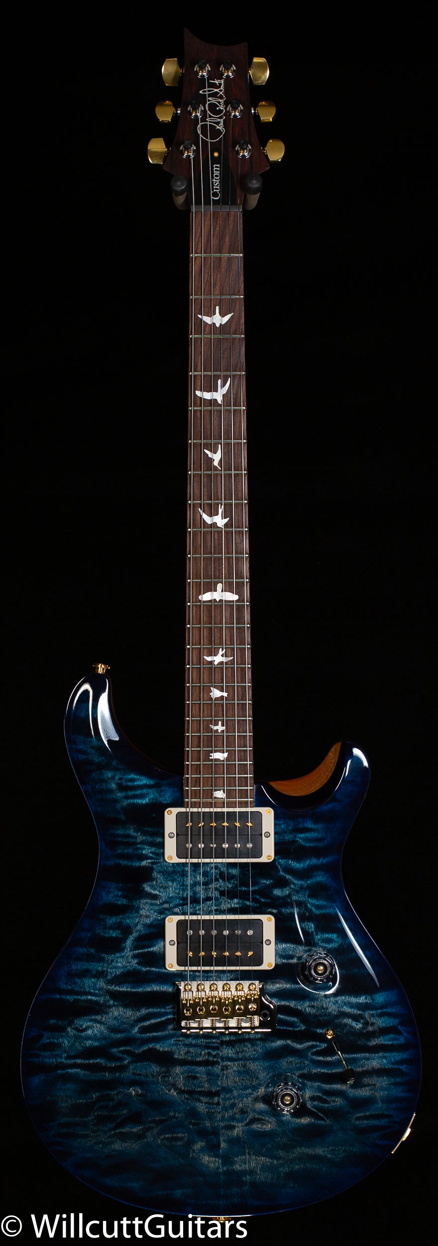 PRS Custom 24 Wood Library Edition Whale Blue Burst Roasted Maple