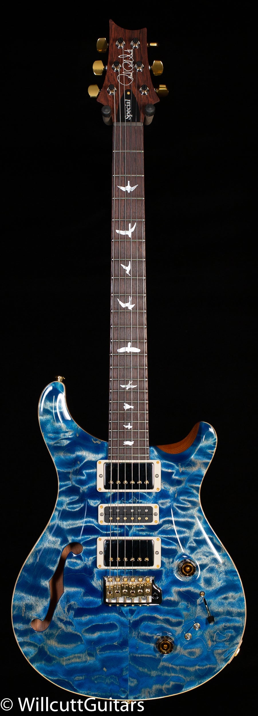 PRS Wood Library Special Semi-hollow Faded Blue Jean Quilt Maple 10 Top
