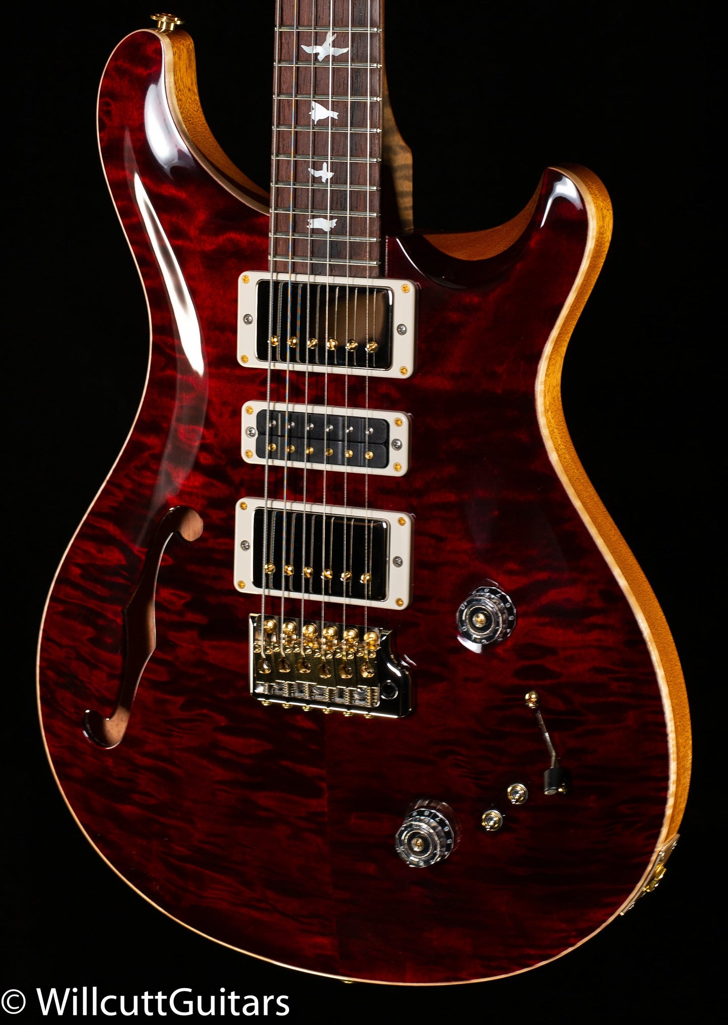 PRS Wood Library Special Semi-hollow Red Tiger Quilt Maple 10 Top