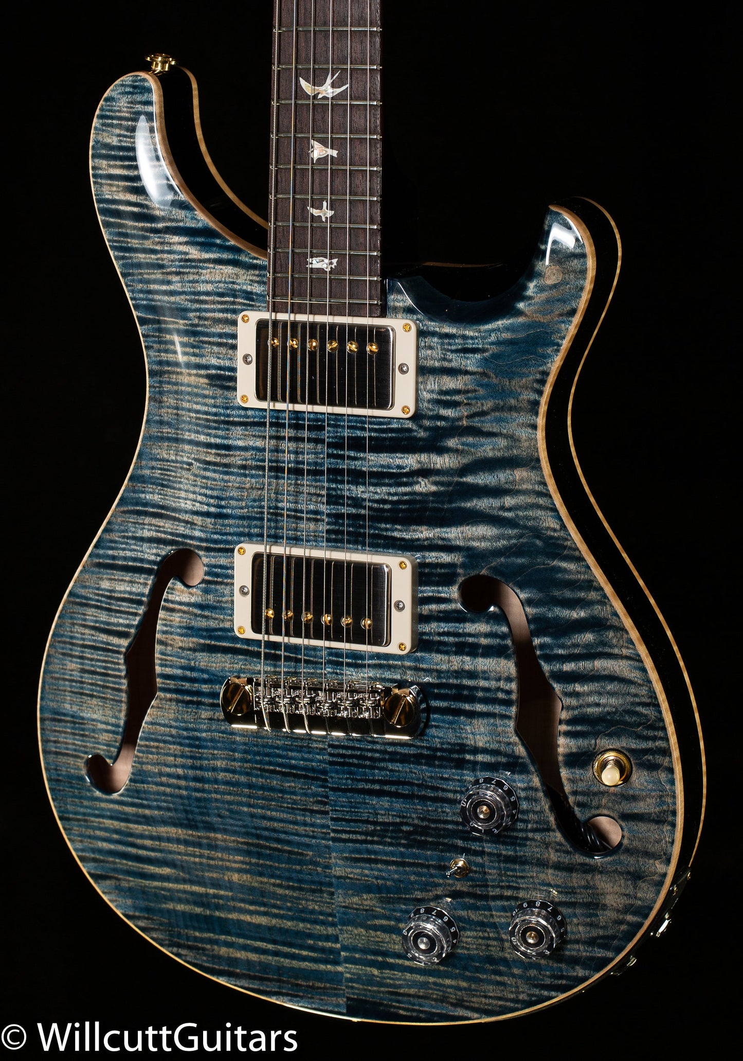 PRS Hollowbody II Piezo Faded Whale Blue 10 Top