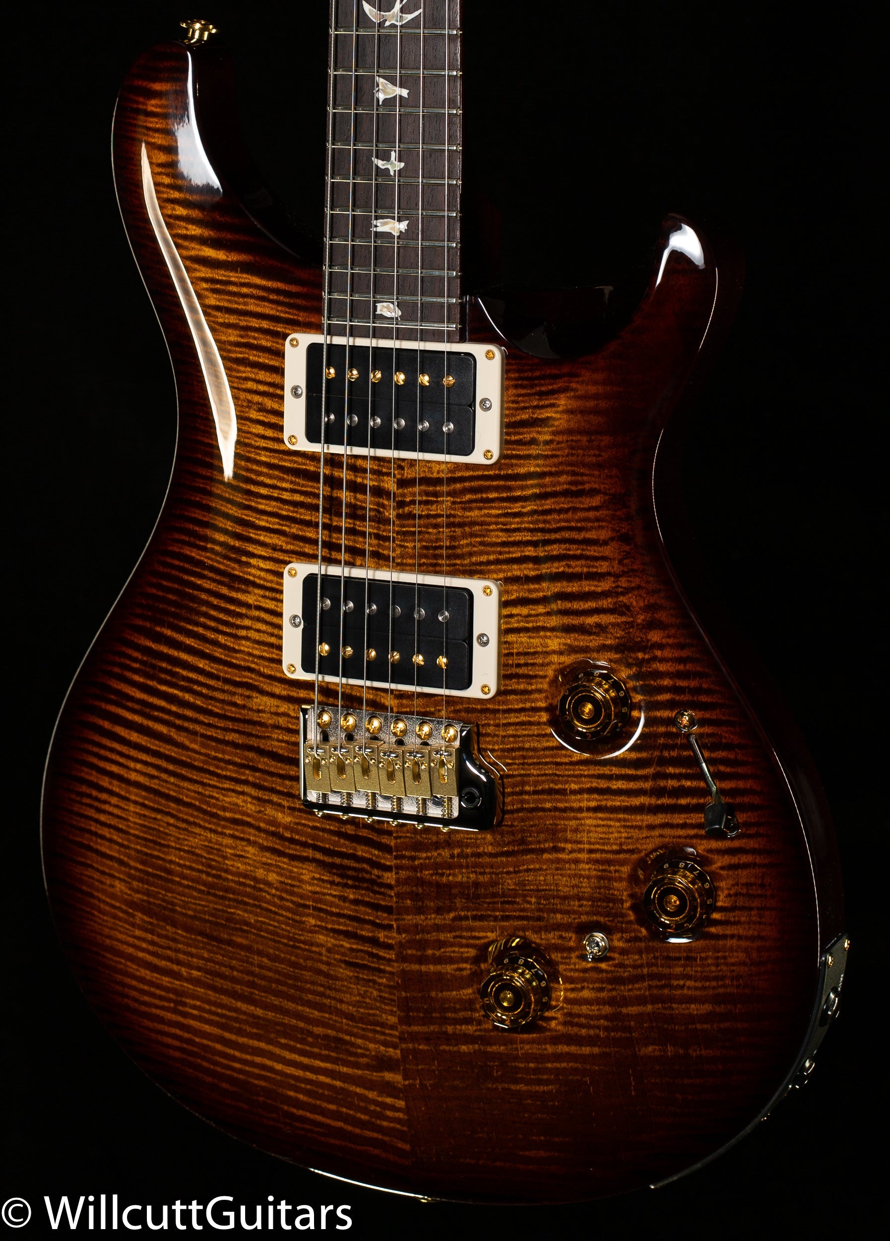 PRS Custom 24 Piezo Black Gold Wrap 10 Top
