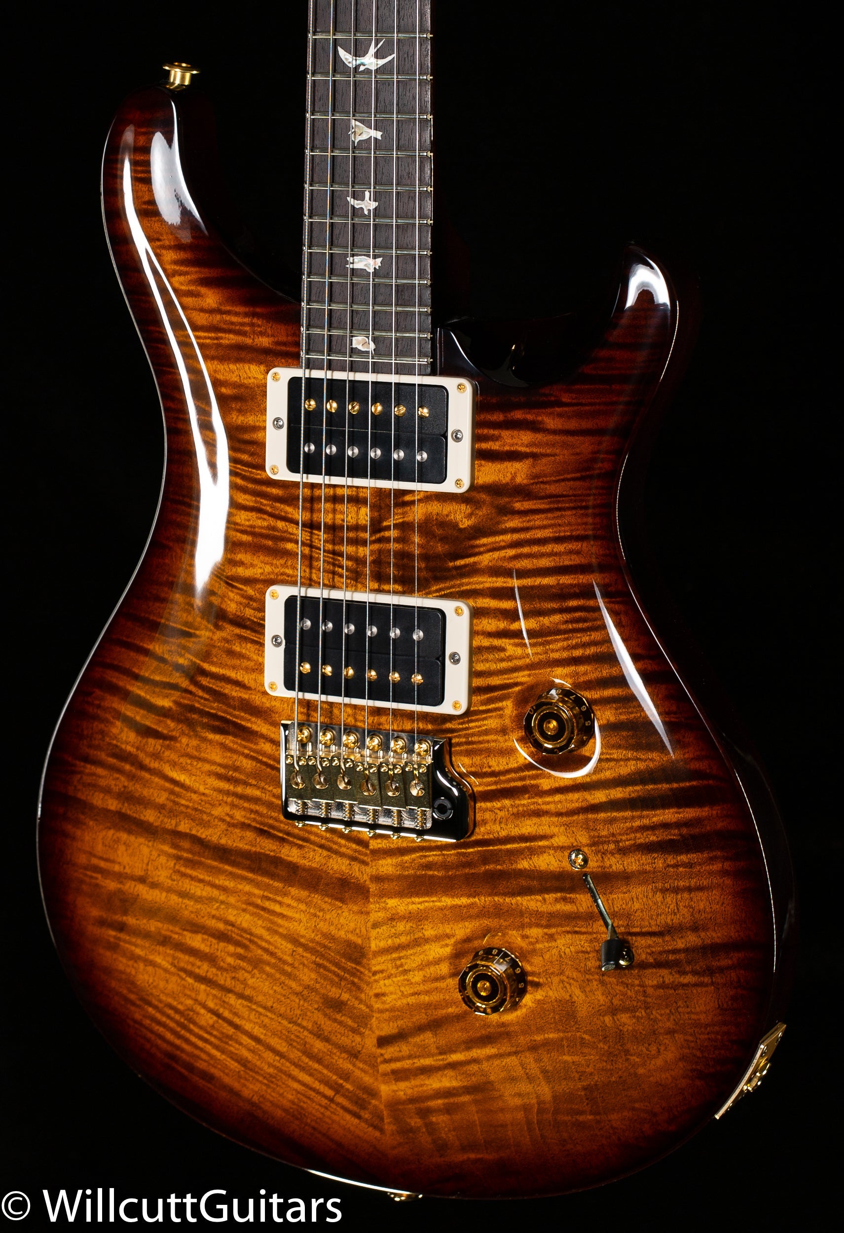 2021 PRS Custom 24 Black Gold Wrap 10 Top (294)