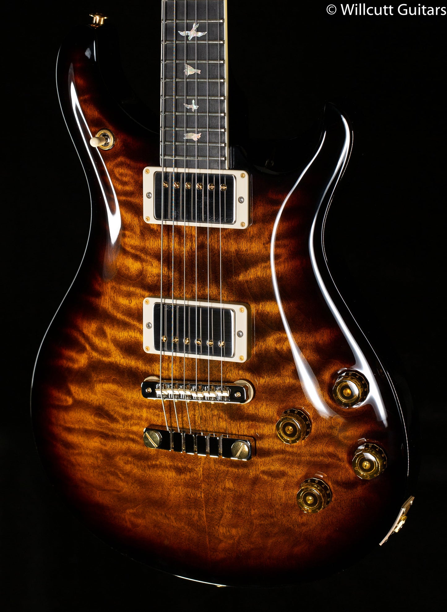 PRS McCarty 594 Black Gold Wraparound Burst Quilt 10 Top Artist Flame Maple Neck