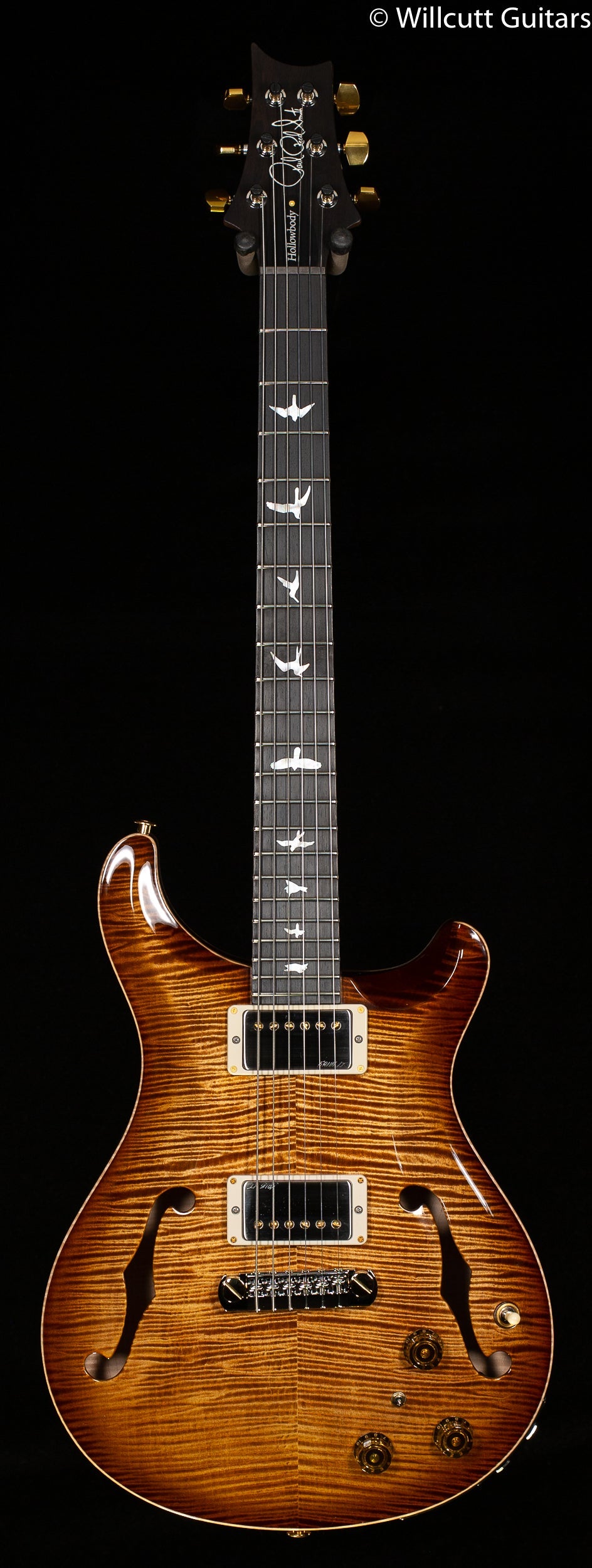 PRS Hollowbody II Piezo Wood Library Edition Copperhead Burst