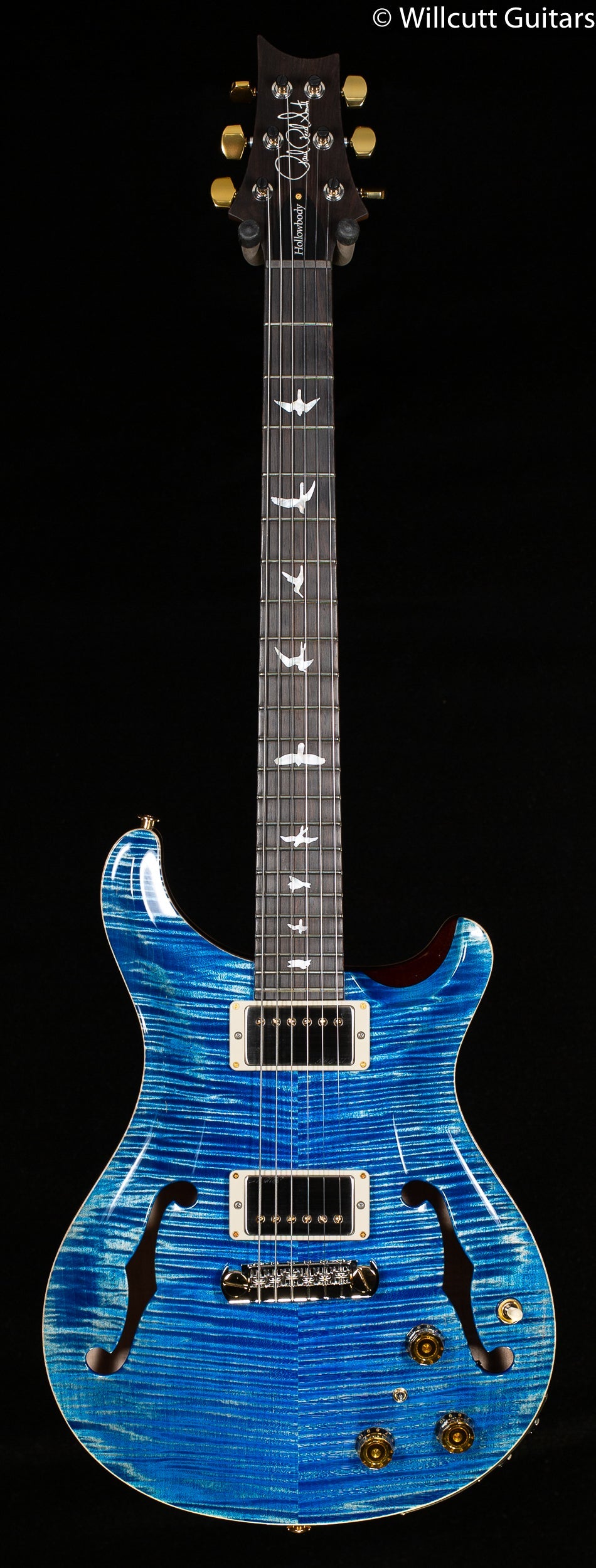 PRS Hollowbody II Piezo Wood Library Edition Custom Color Faded Blue Jean
