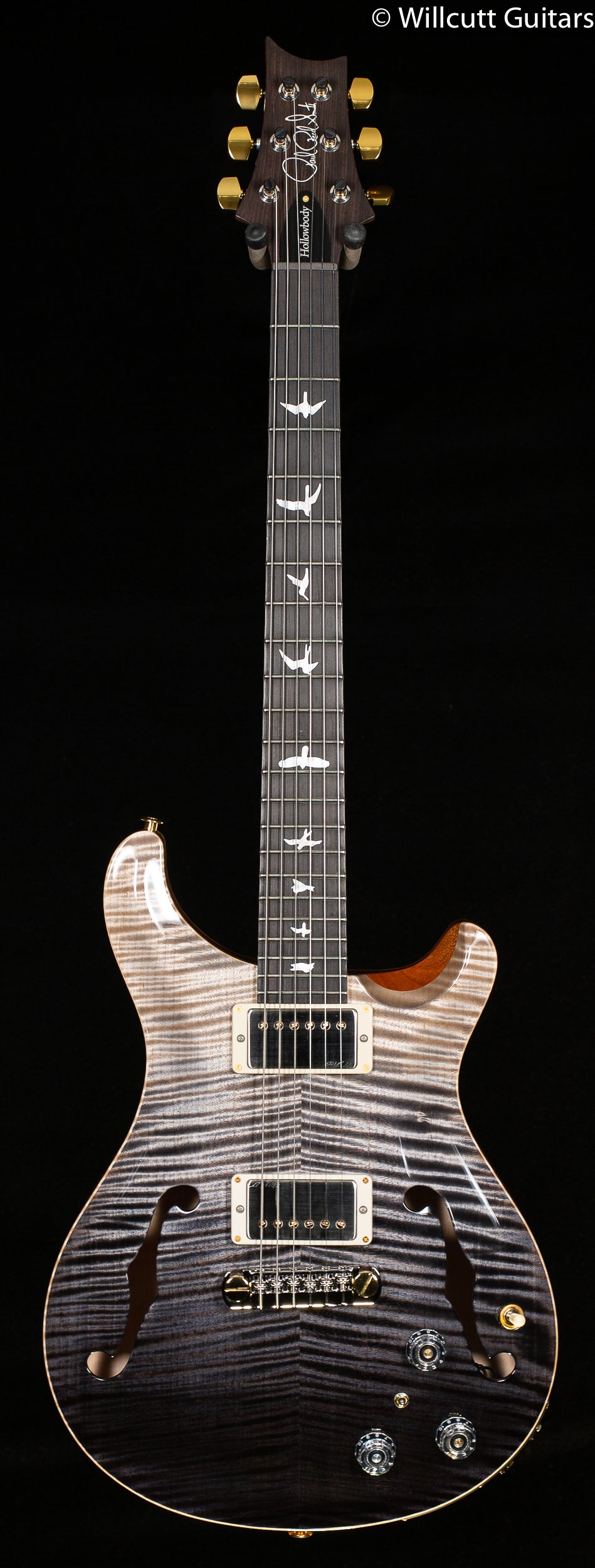 PRS Hollowbody II Piezo Wood Library Edition Grey Black Fade