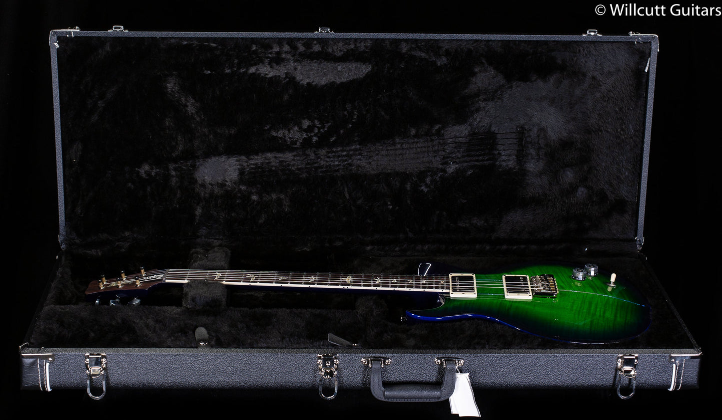 PRS Santana Retro Emerald Burst Blue Binding Custom Color