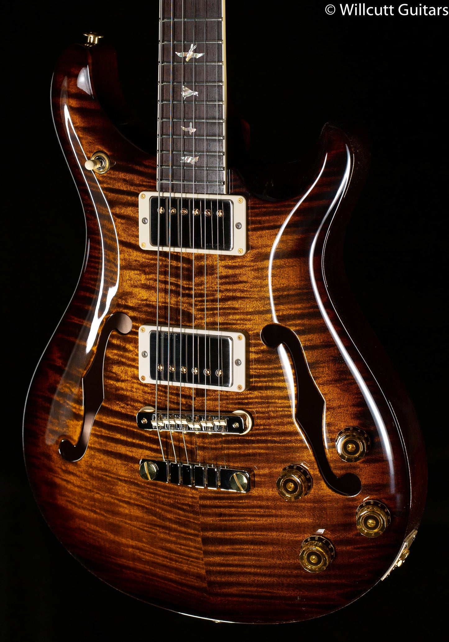 PRS McCarty 594 Hollowbody II Black Gold Burst 10 Top