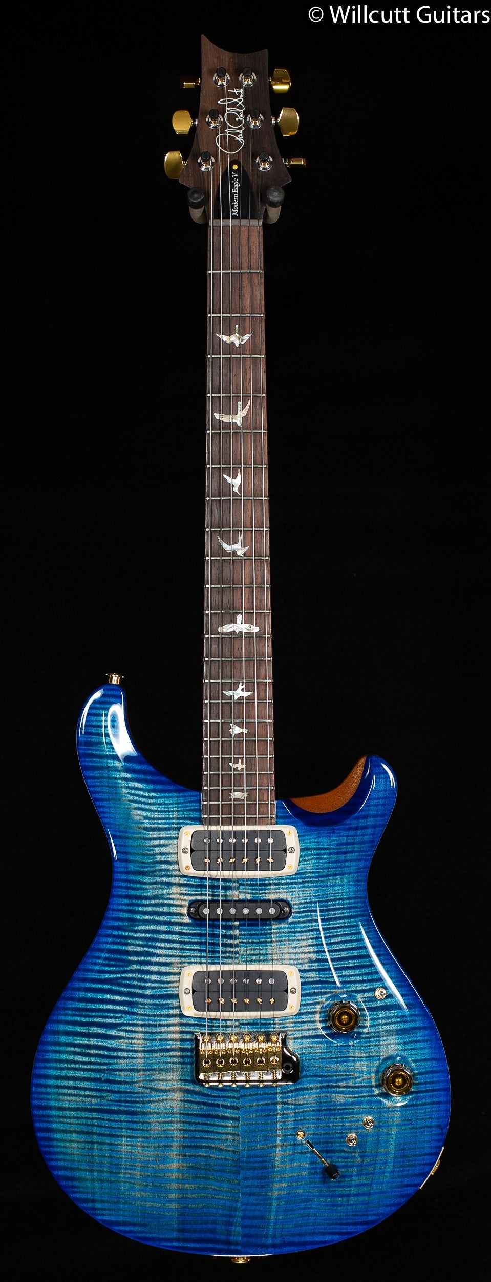 PRS Wood Library Modern Eagle V Faded Blue Burst