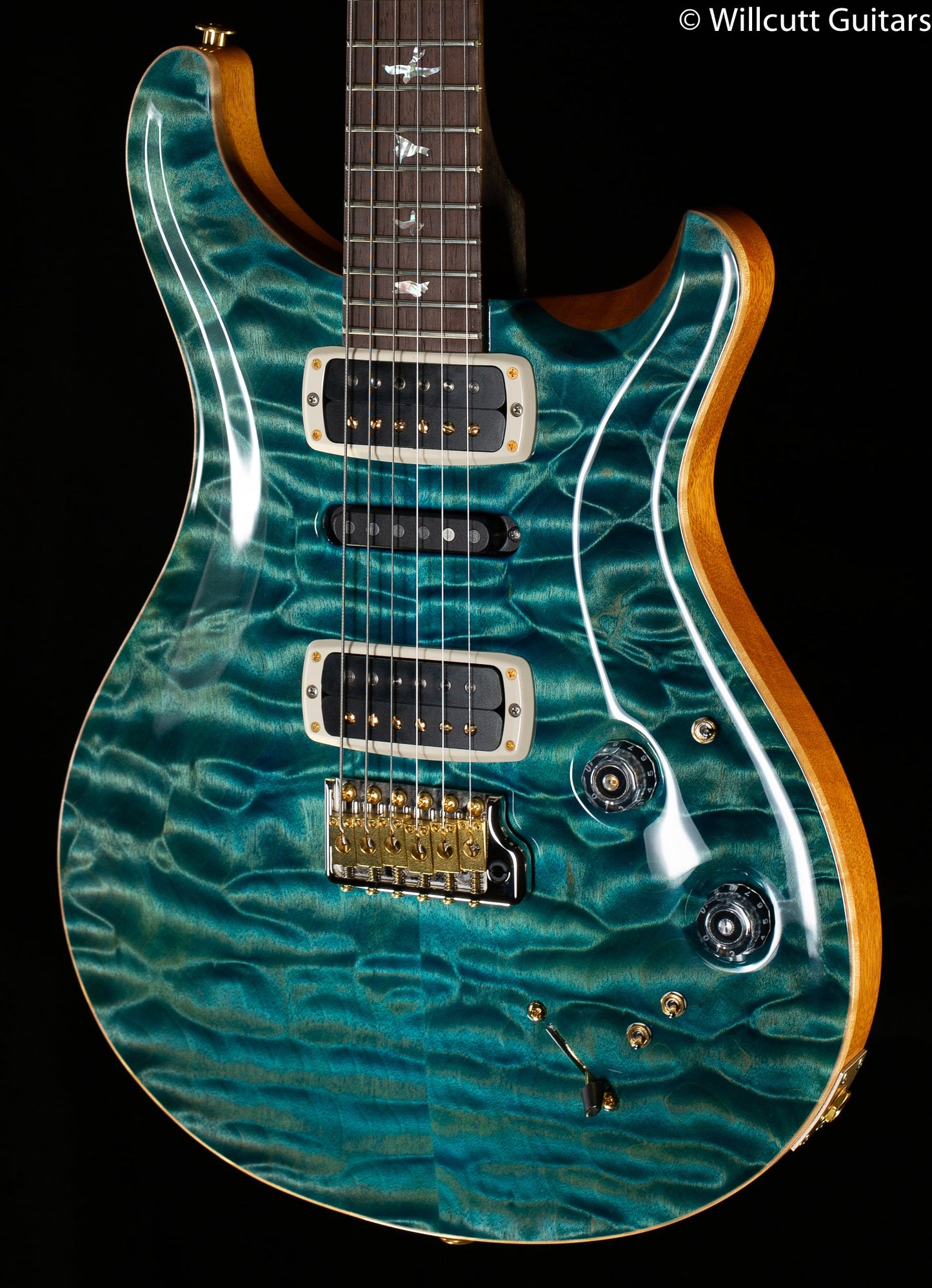 PRS Wood Library Modern Eagle V, Artist Quilt Aquableux (346)