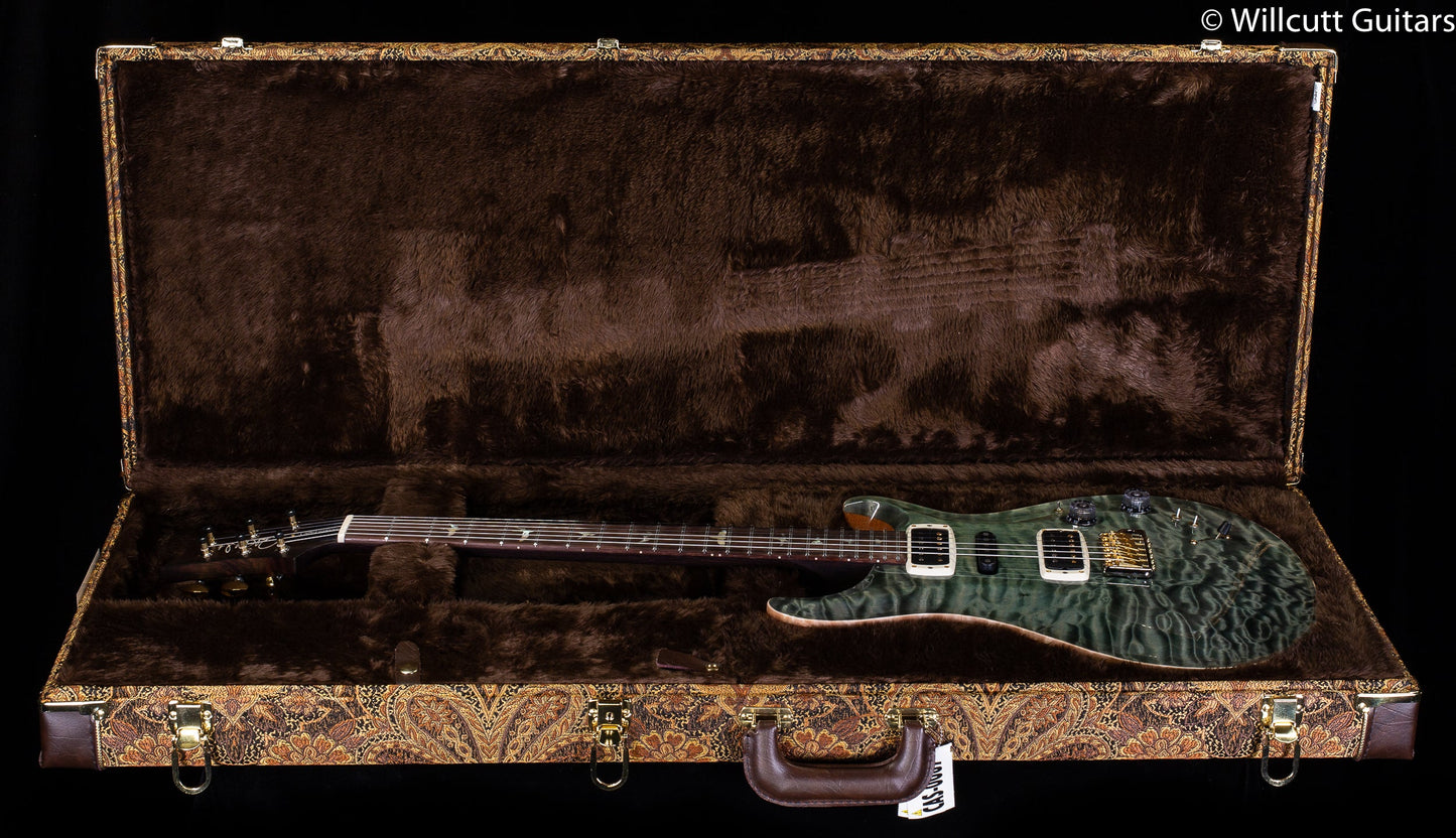 PRS Modern Eagle V Wood Library Edition Artist One-Piece Quilt Trampas Green