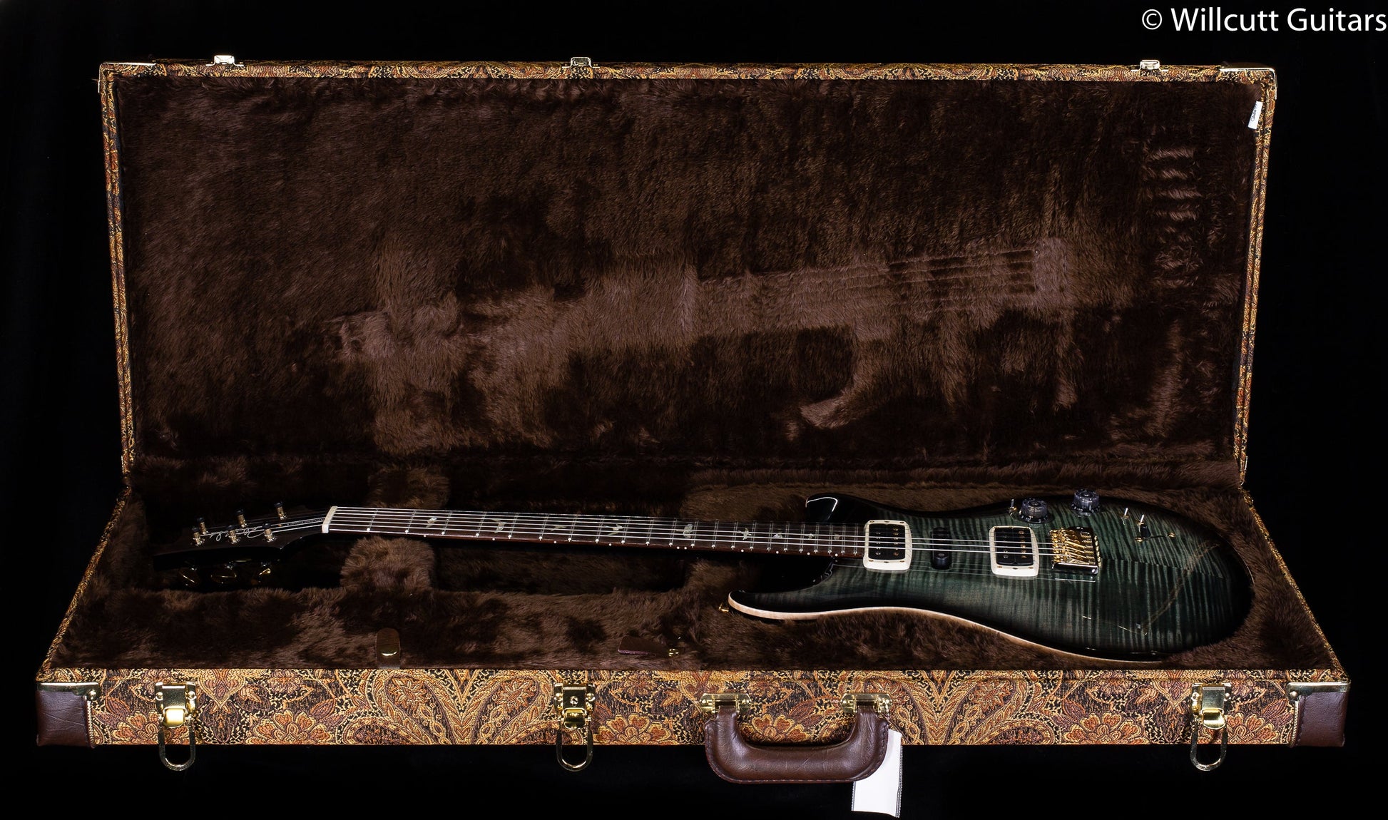 PRS Wood Library Modern Eagle V Trampas Green Smokeburst Stained Maple Neck