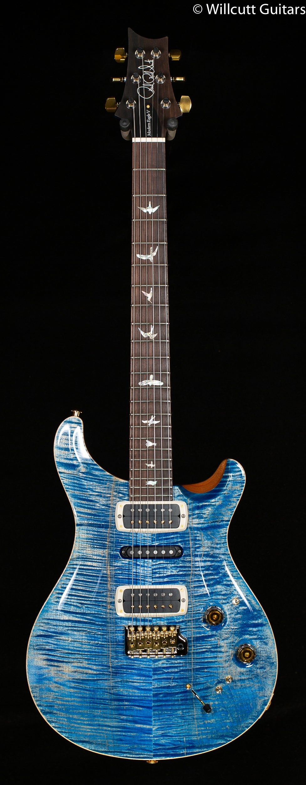 PRS Wood Library Modern Eagle V Faded Blue Jean Stained Neck
