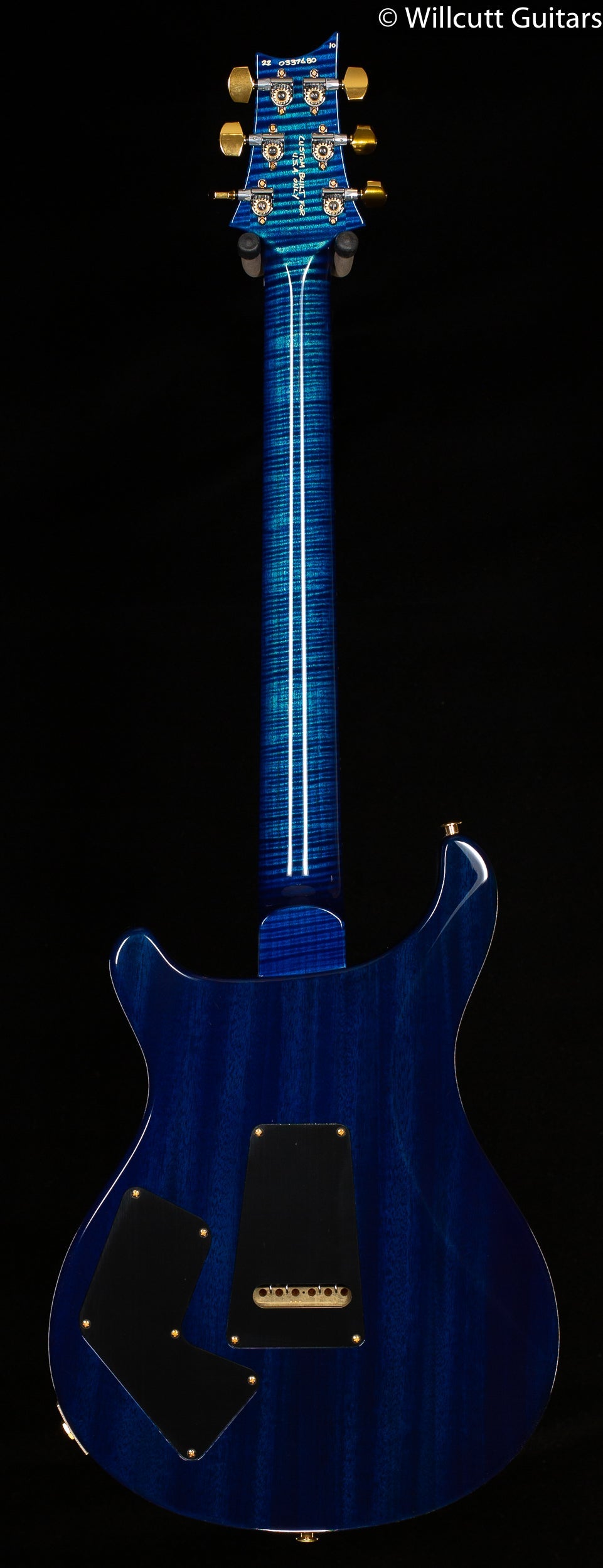 PRS Wood Library Modern Eagle V Custom Color River Blue Stained Flame Maple Neck (680)
