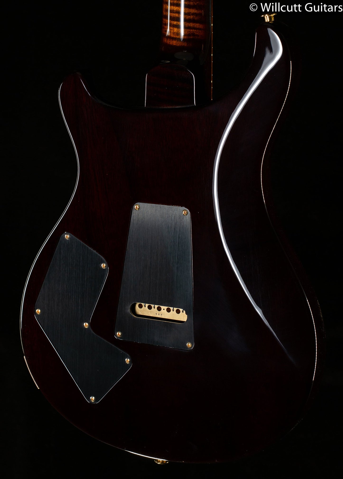 PRS Wood Library Modern Eagle V Black Gold Wraparound Burst Stained Flame Maple Neck