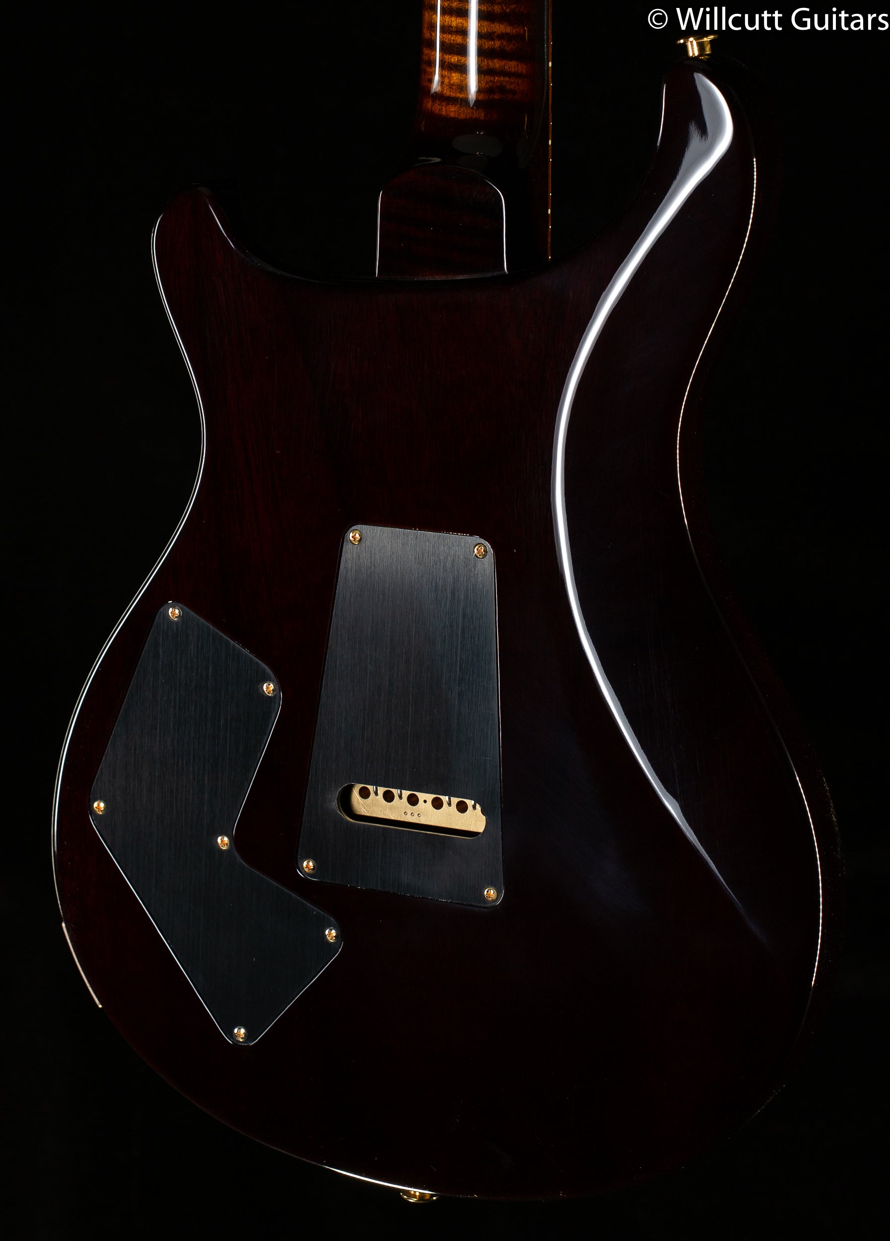 PRS Wood Library Modern Eagle V Black Gold Wraparound Burst Stained Flame Maple Neck
