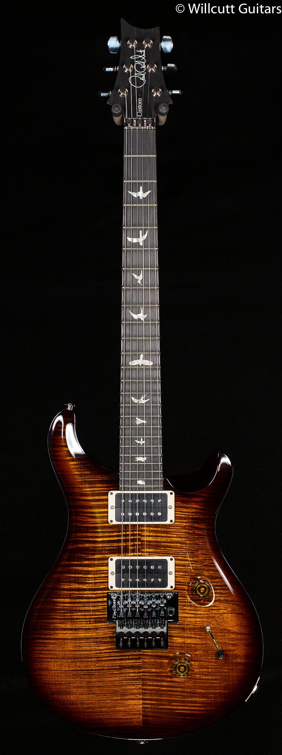 2022 PRS Custom 24 Floyd Black Gold Wrap 10 Top (427)