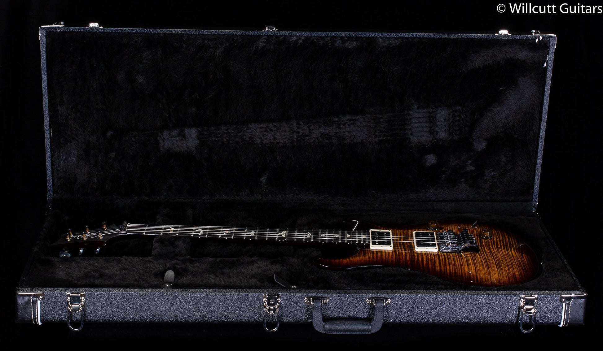 2022 PRS Custom 24 Floyd Black Gold Wrap 10 Top (427)