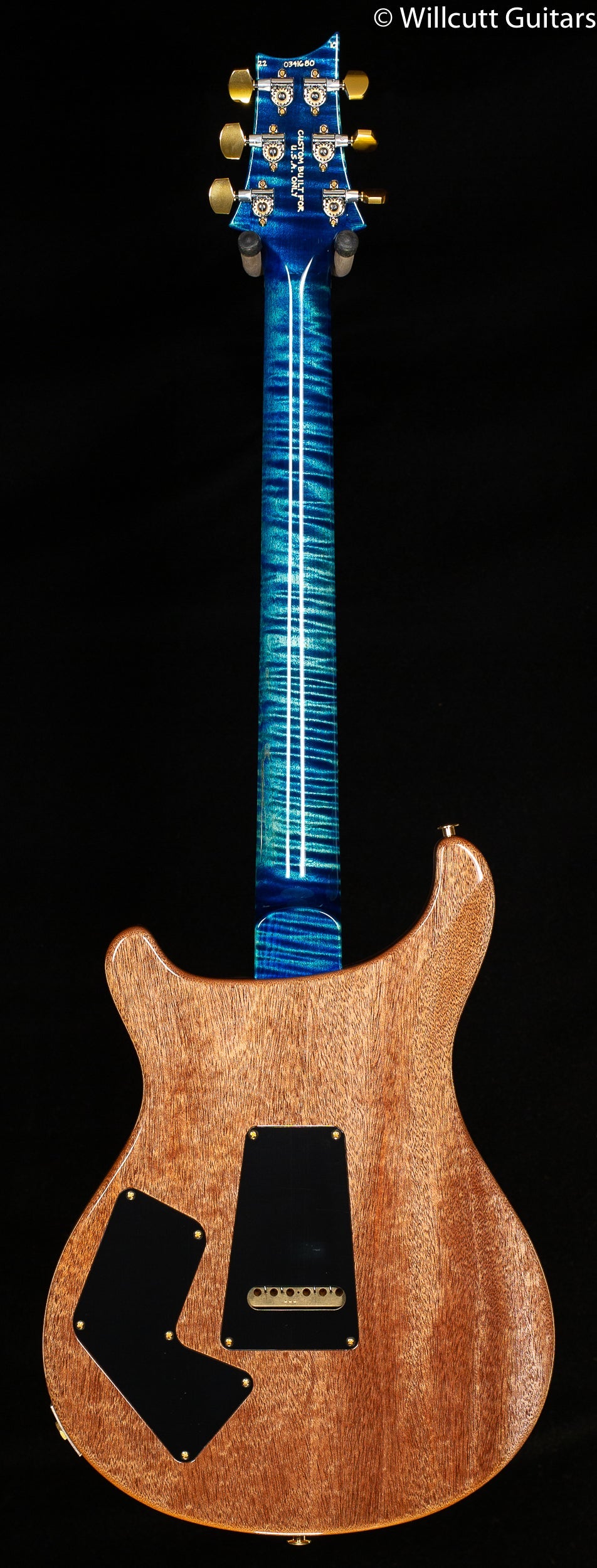 PRS Wood Library Modern Eagle V River Blue Stained Flame Maple Neck (680)