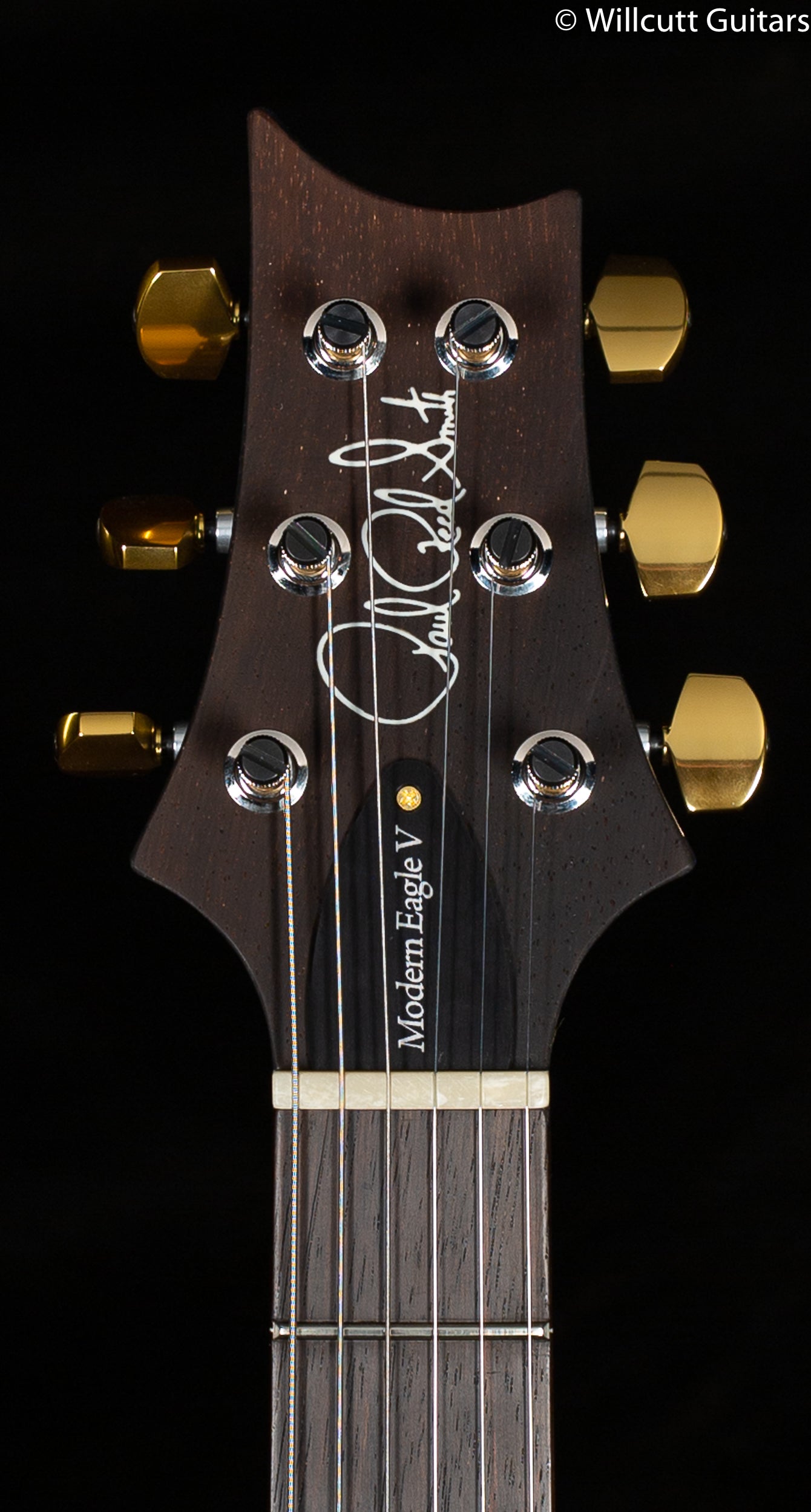 PRS Wood Library Modern Eagle V River Blue Stained Flame Maple Neck (680)