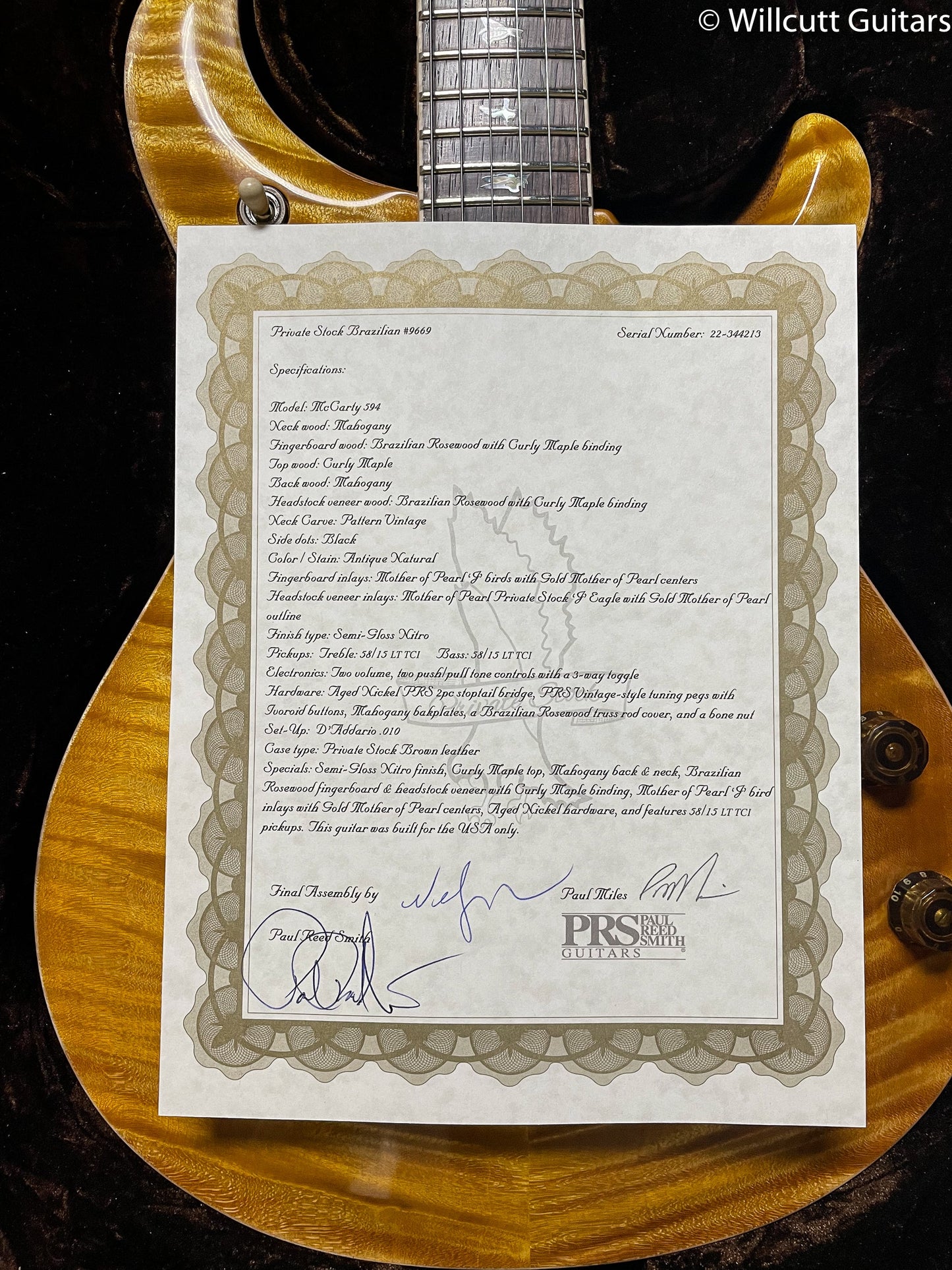 PRS Private Stock 9669 McCarty 594 Vintage Amber Burst (213)