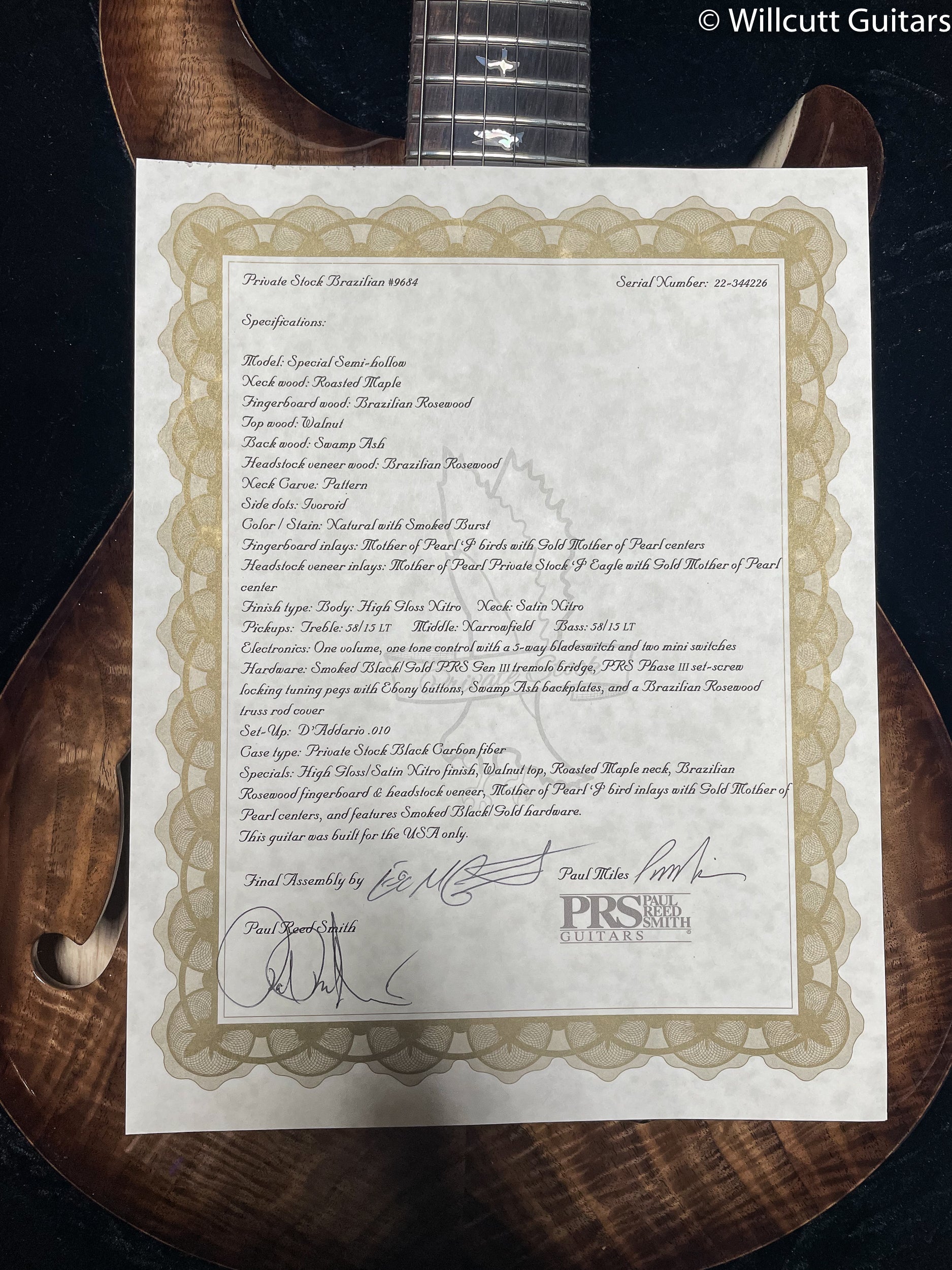 PRS Private Stock 9684 Special Semi Hollow Walnut (226)