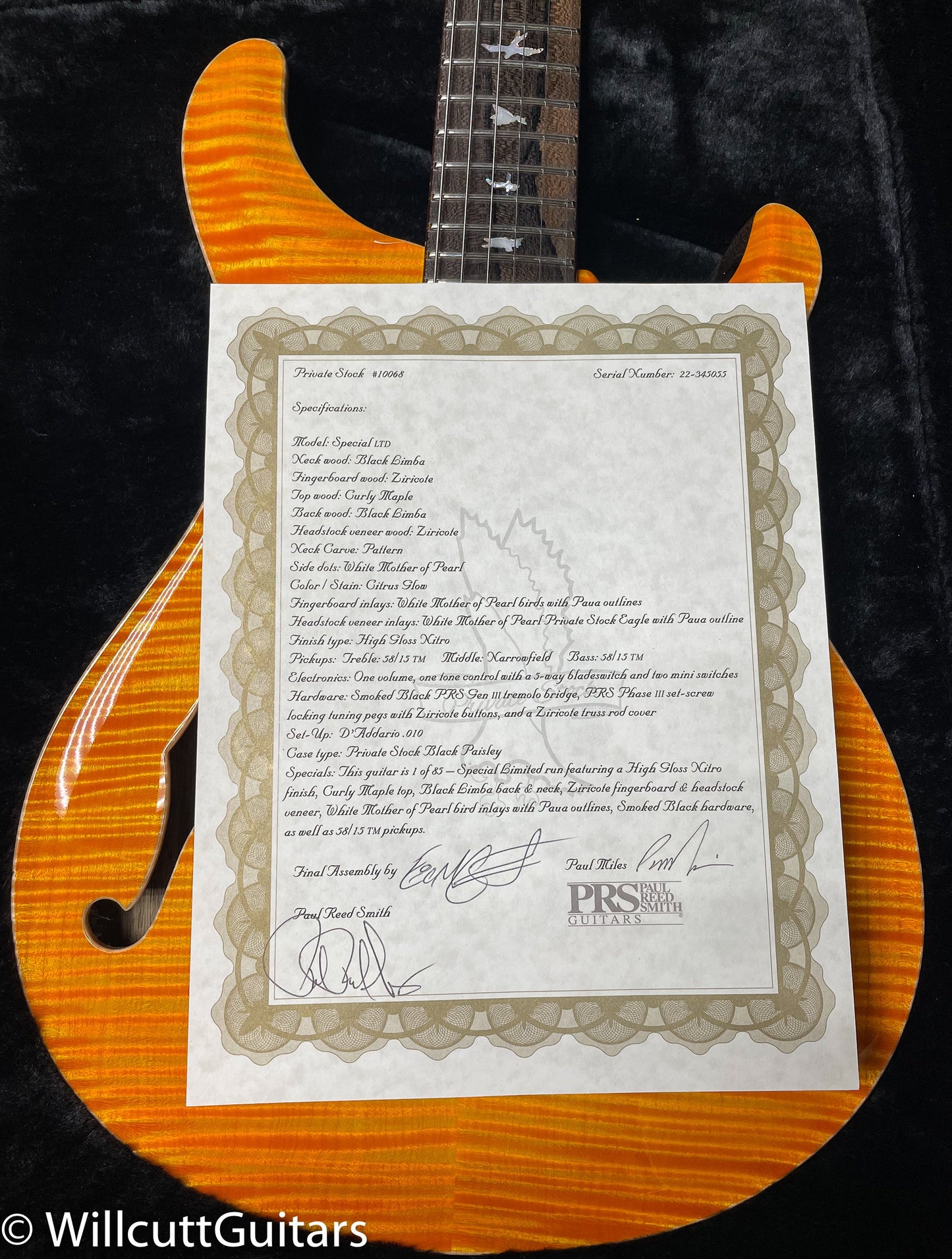 2022 PRS Private Stock 10068 Special Semi Hollow 2022 PS Limited Edition (055)