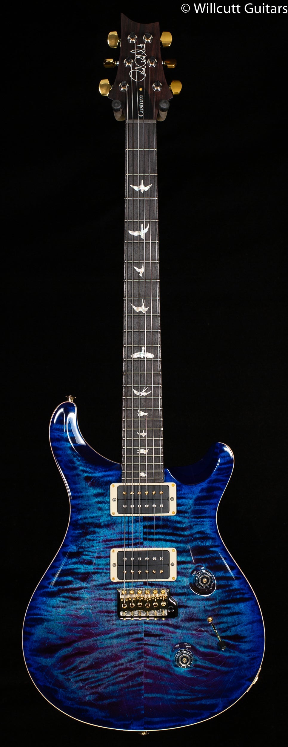 PRS Custom 24 Flame Maple 10 Top Violet Blueburst (220)