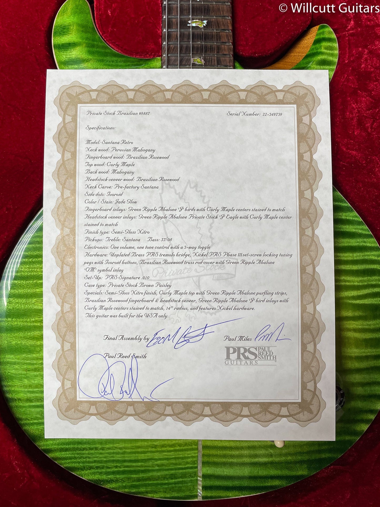 PRS Private Stock 9887 Santana Jade Glow (739)