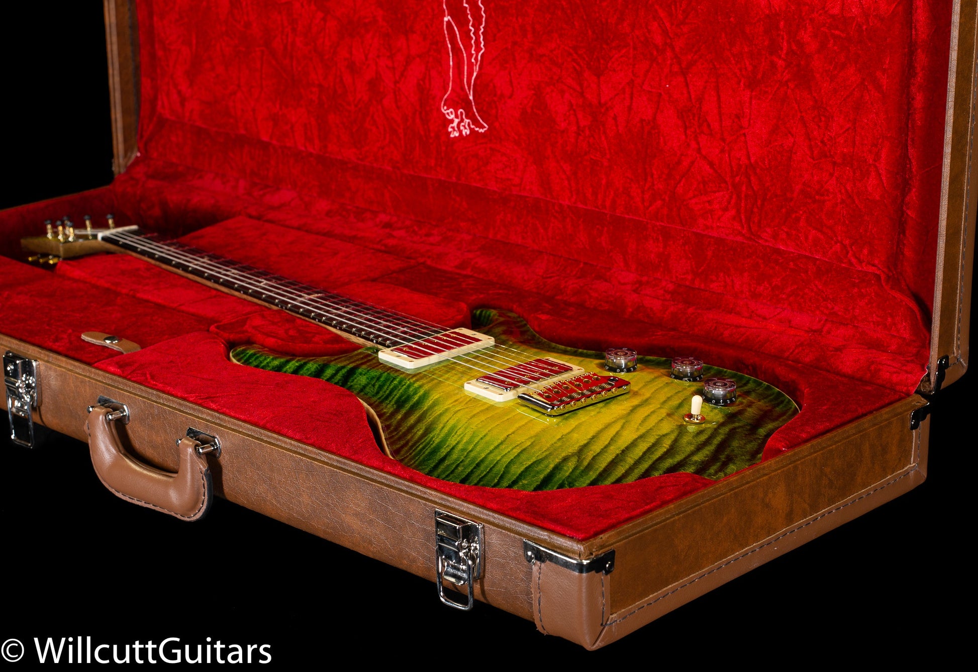 2022 PRS Private Stock 9894 DGT Electric Rainforest Glow One-Piece Quilt (742)