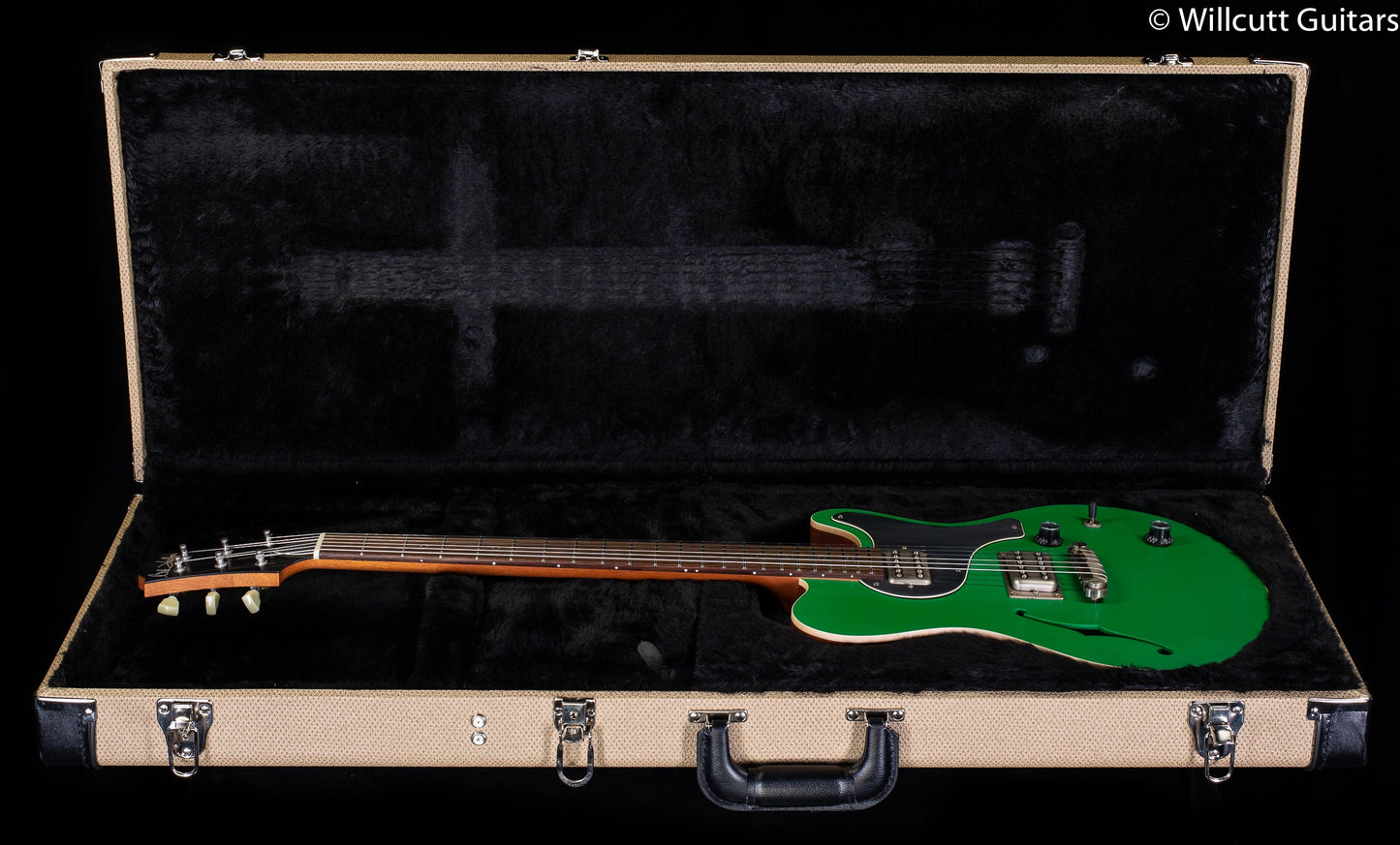 Nik Huber Surfmeister Semi-Hollow Green Metallic