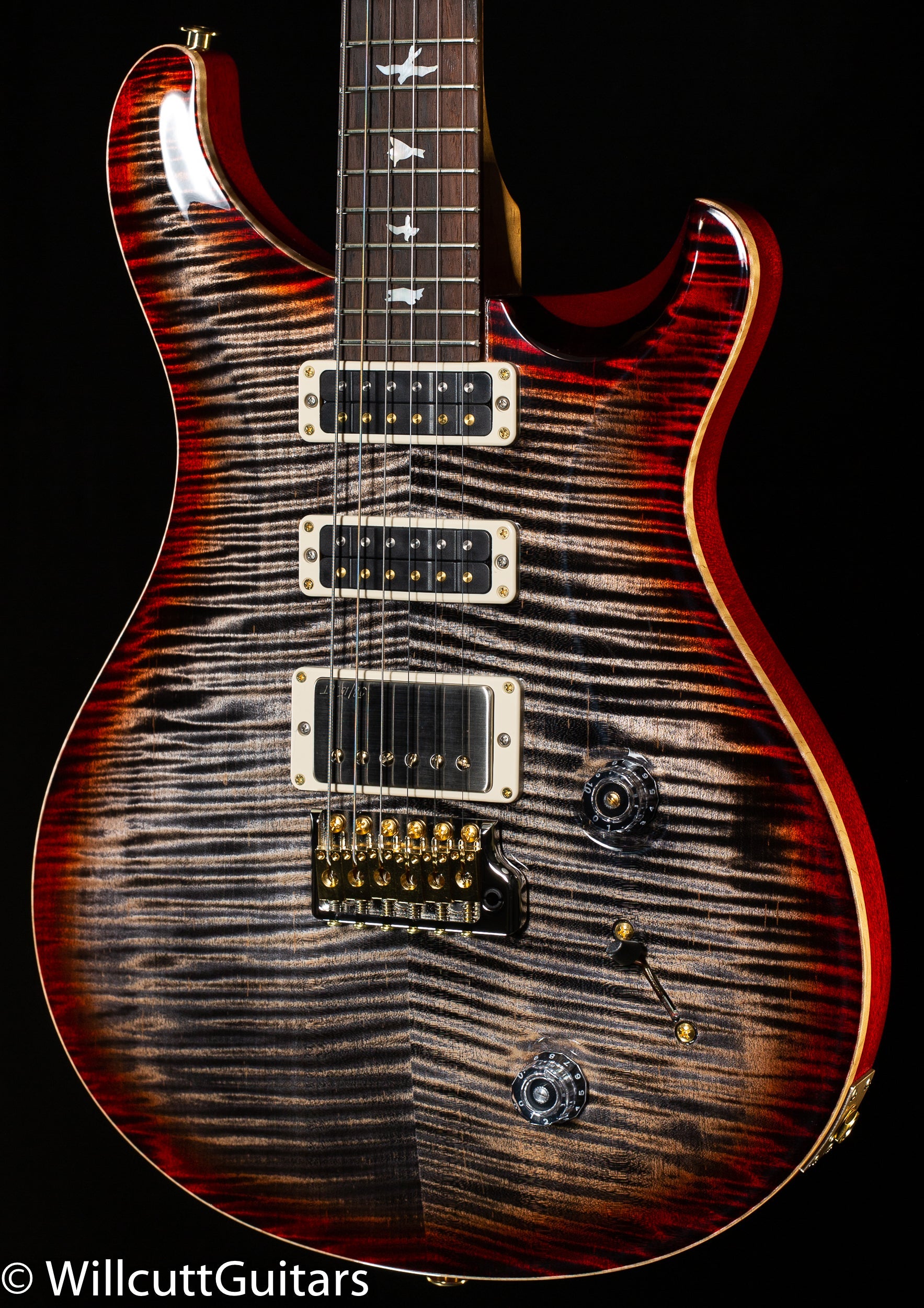 PRS Wood Library Studio Charcoal Cherry Burst 10 Top Torrefied Maple Neck (844)
