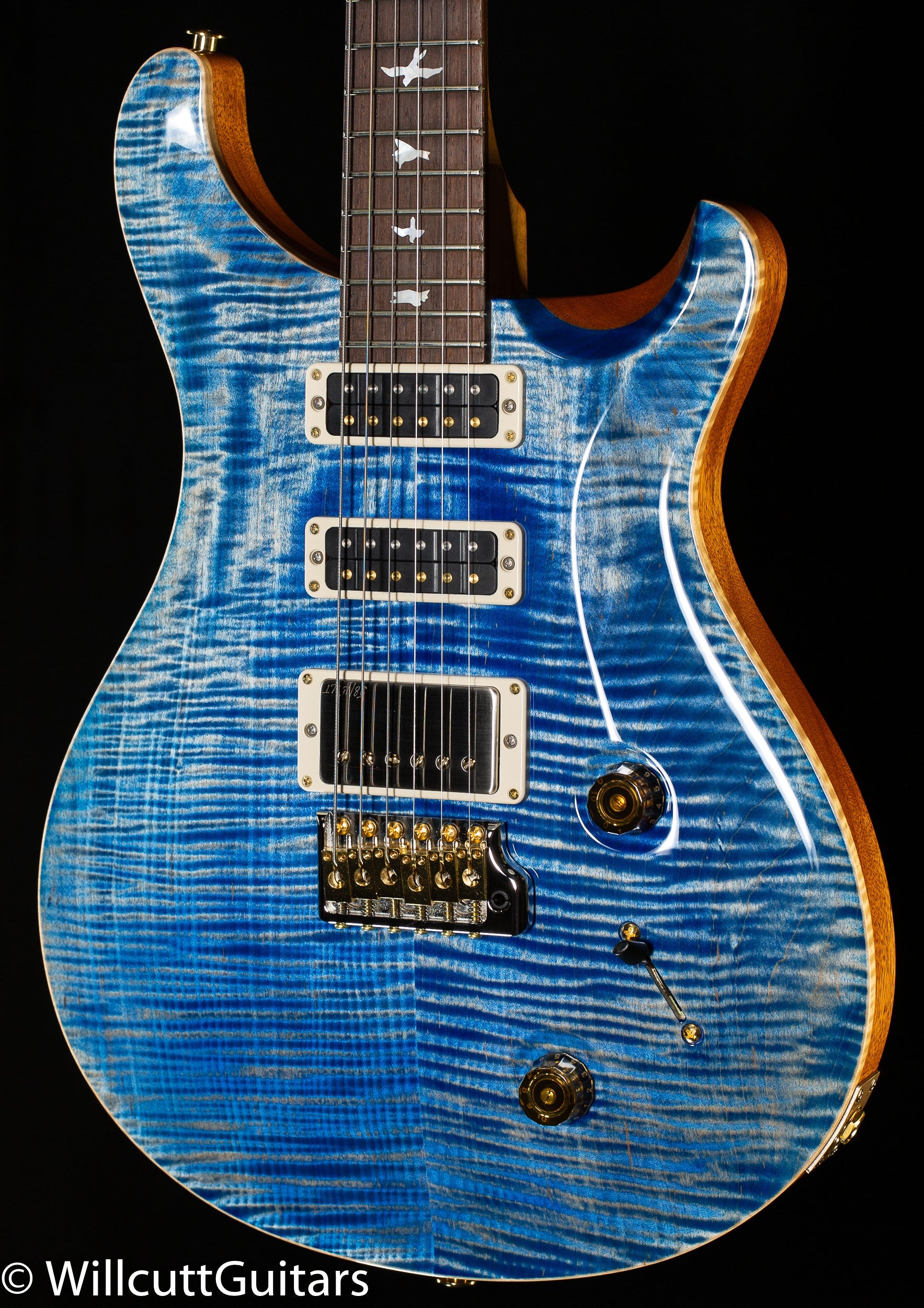 PRS Wood Library Studio Faded Blue Jean 10 Top Torrefied Maple Neck (845)