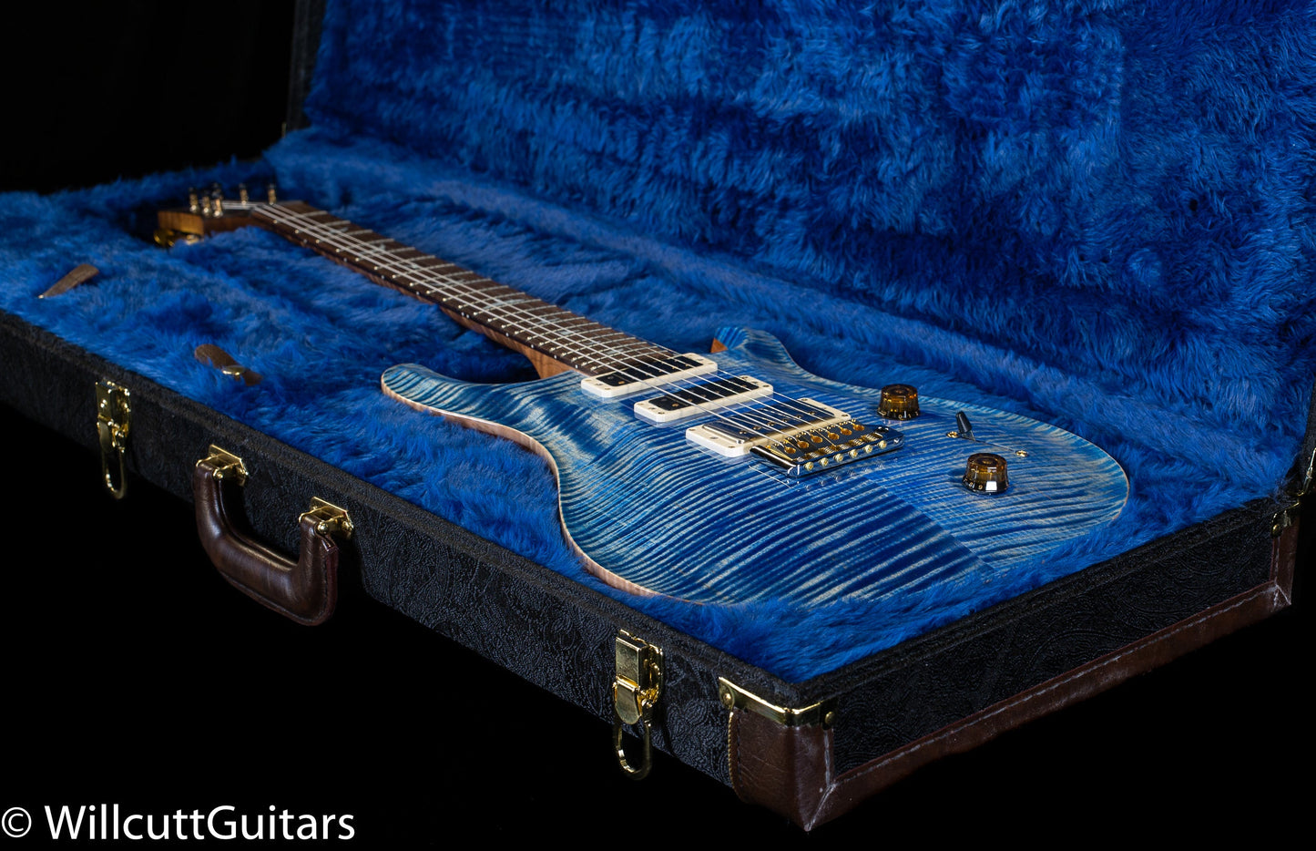 PRS Wood Library Studio Faded Blue Jean 10 Top Torrefied Maple Neck (845)