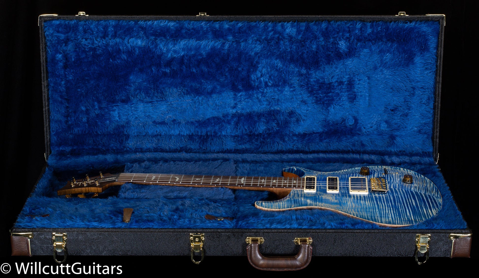 PRS Wood Library Studio Faded Blue Jean 10 Top Torrefied Maple Neck (845)
