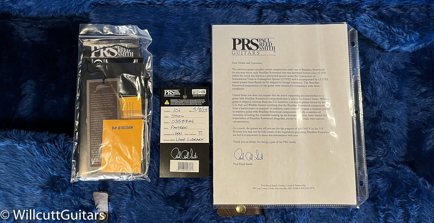 PRS Wood Library Studio Copperhead Burst 10 Top Torrefied Maple Neck (846)