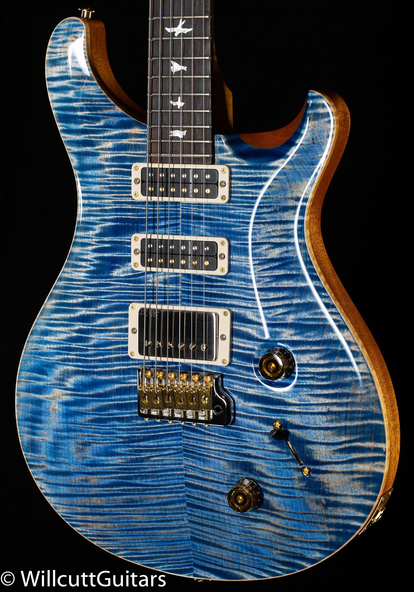 PRS Wood Library Studio Faded Blue Jean 10 Top Torrefied Maple Neck (847)