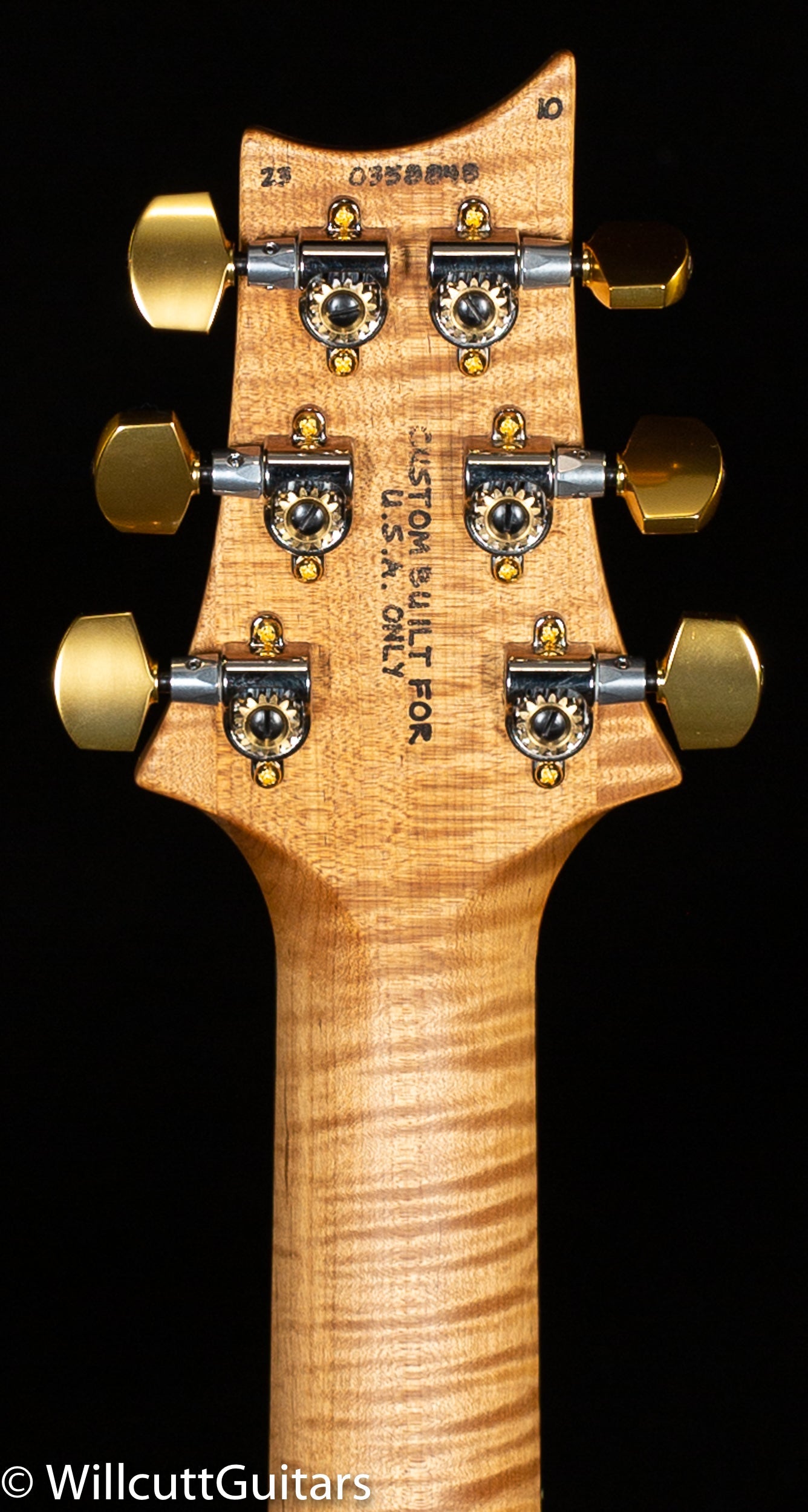 PRS Wood Library Studio Black Gold Burst 10 Top Torrefied Maple Neck (848)